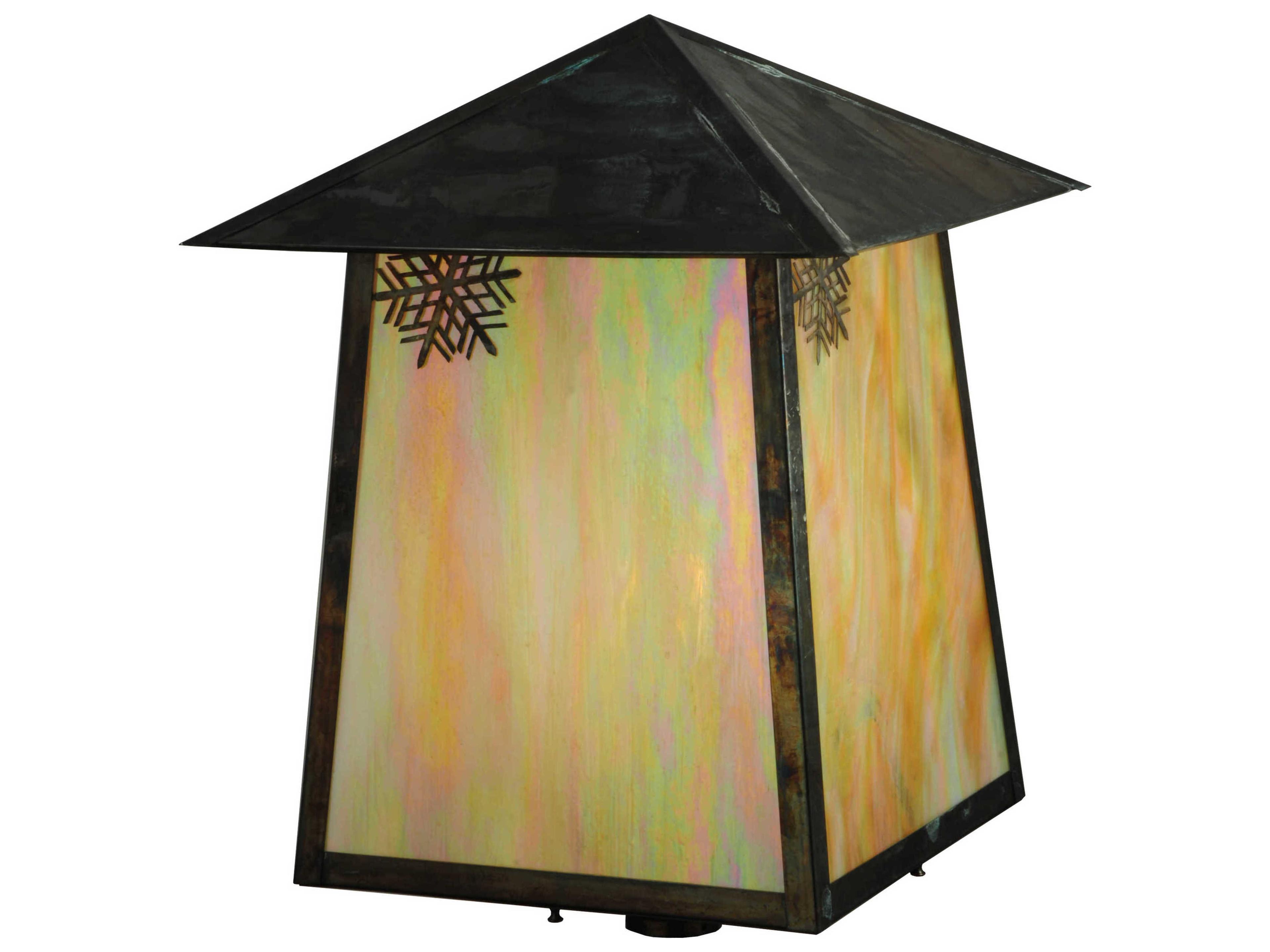 Stillwater Snowflake Bai Vintage Outdoor Post Mount Light