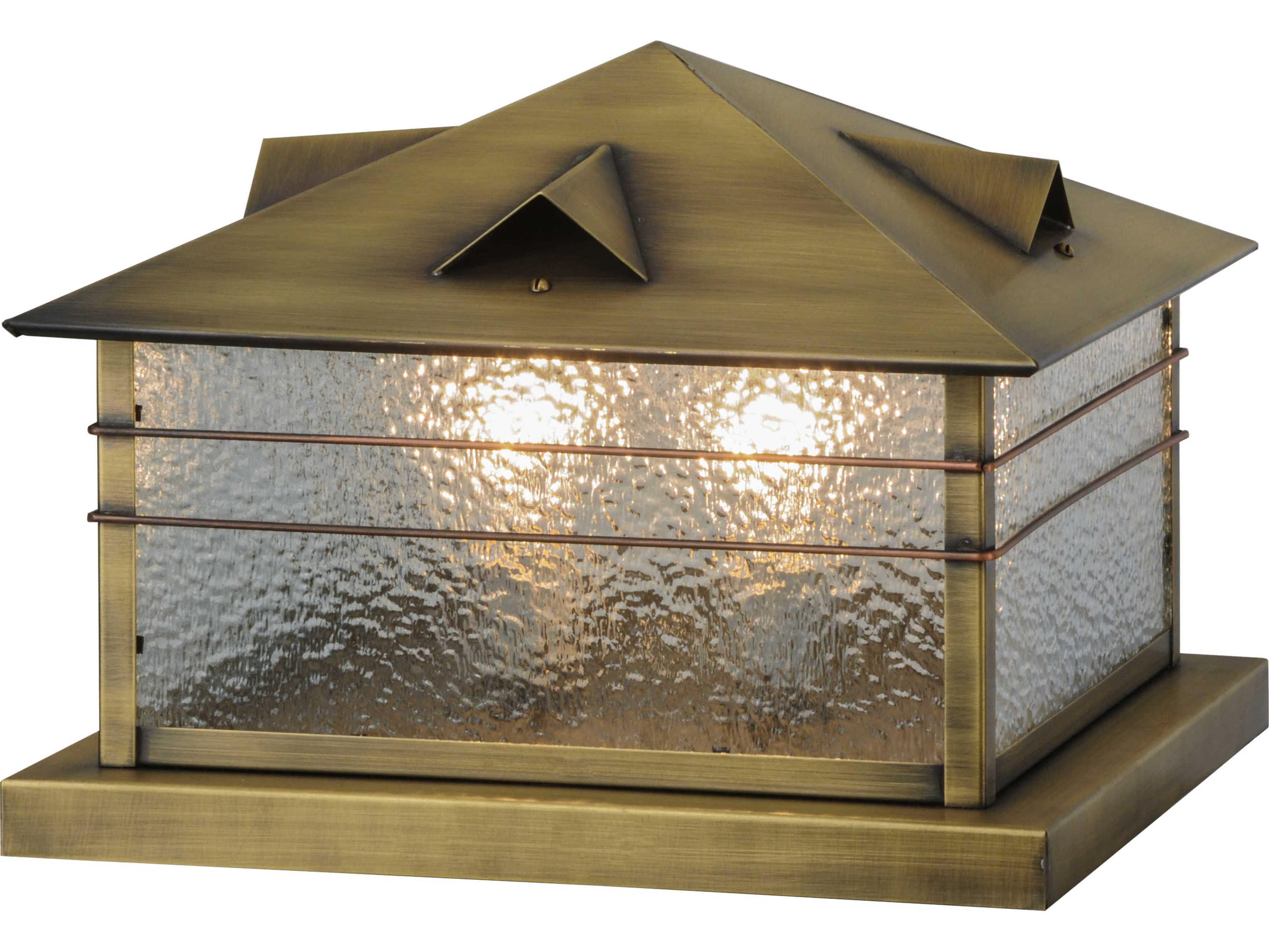 Clinton Arrowhead Zag Antique 2 - Light Outdoor Pier Mount Light