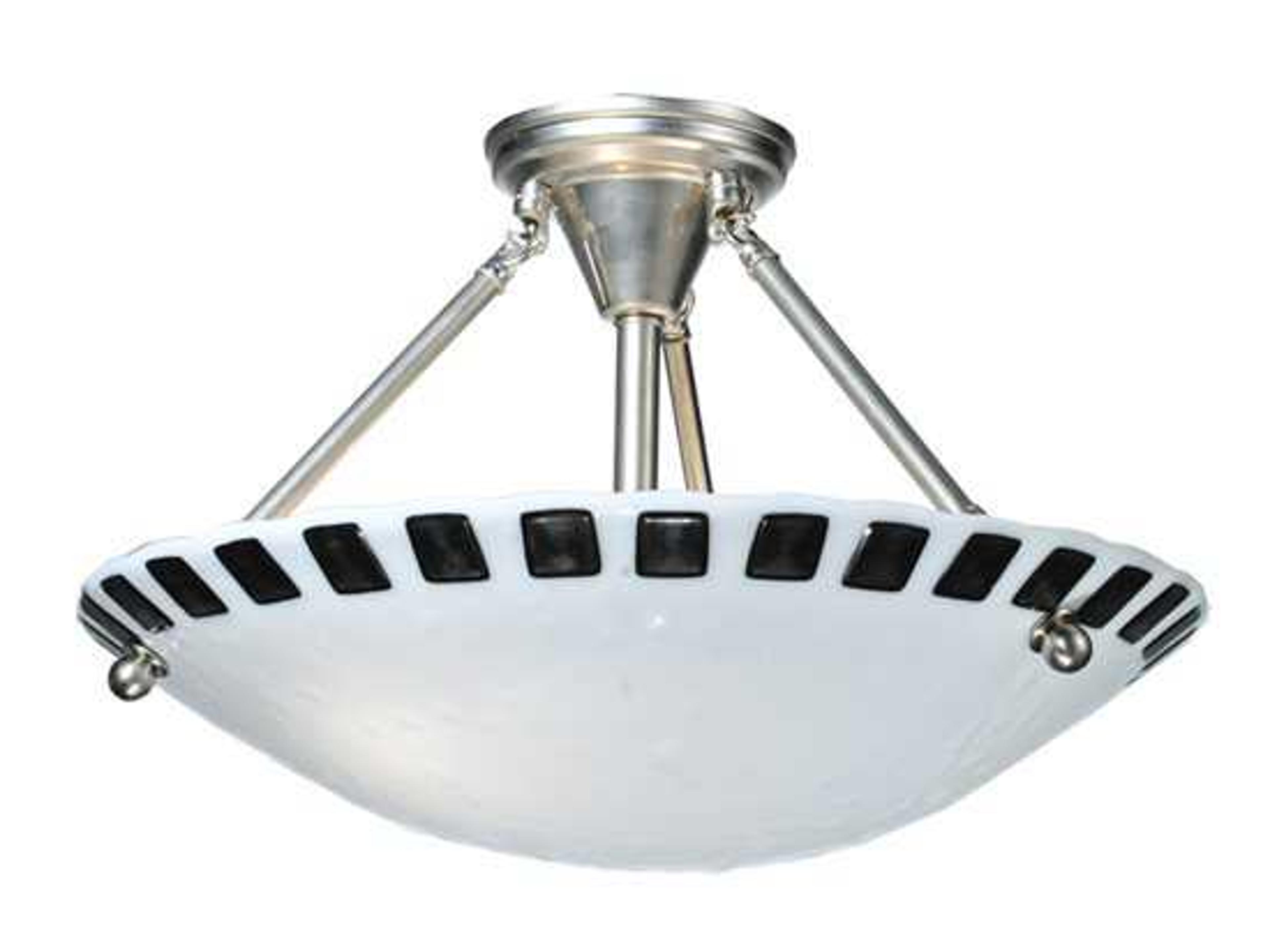 Metro Fusion 2-Light Gray Bowl Semi Flush Mount