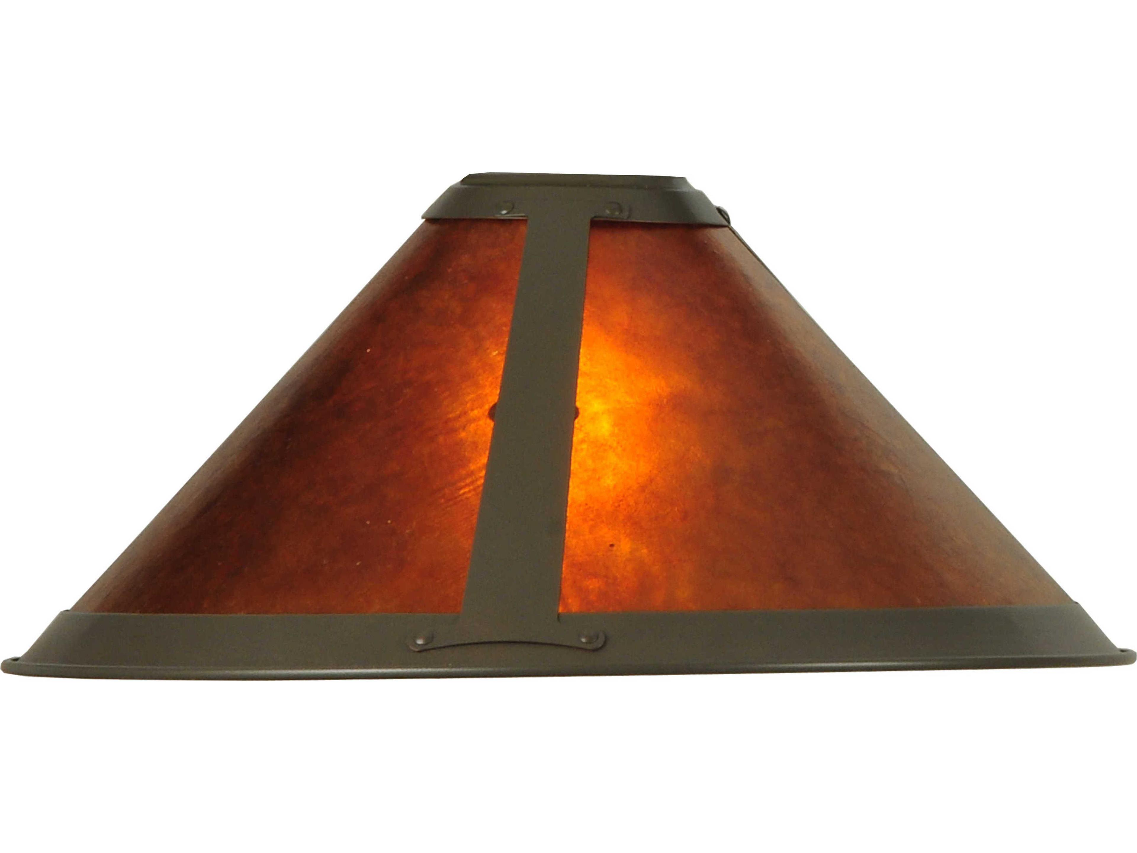 Van Erp Amber Mica Torchiere Shade