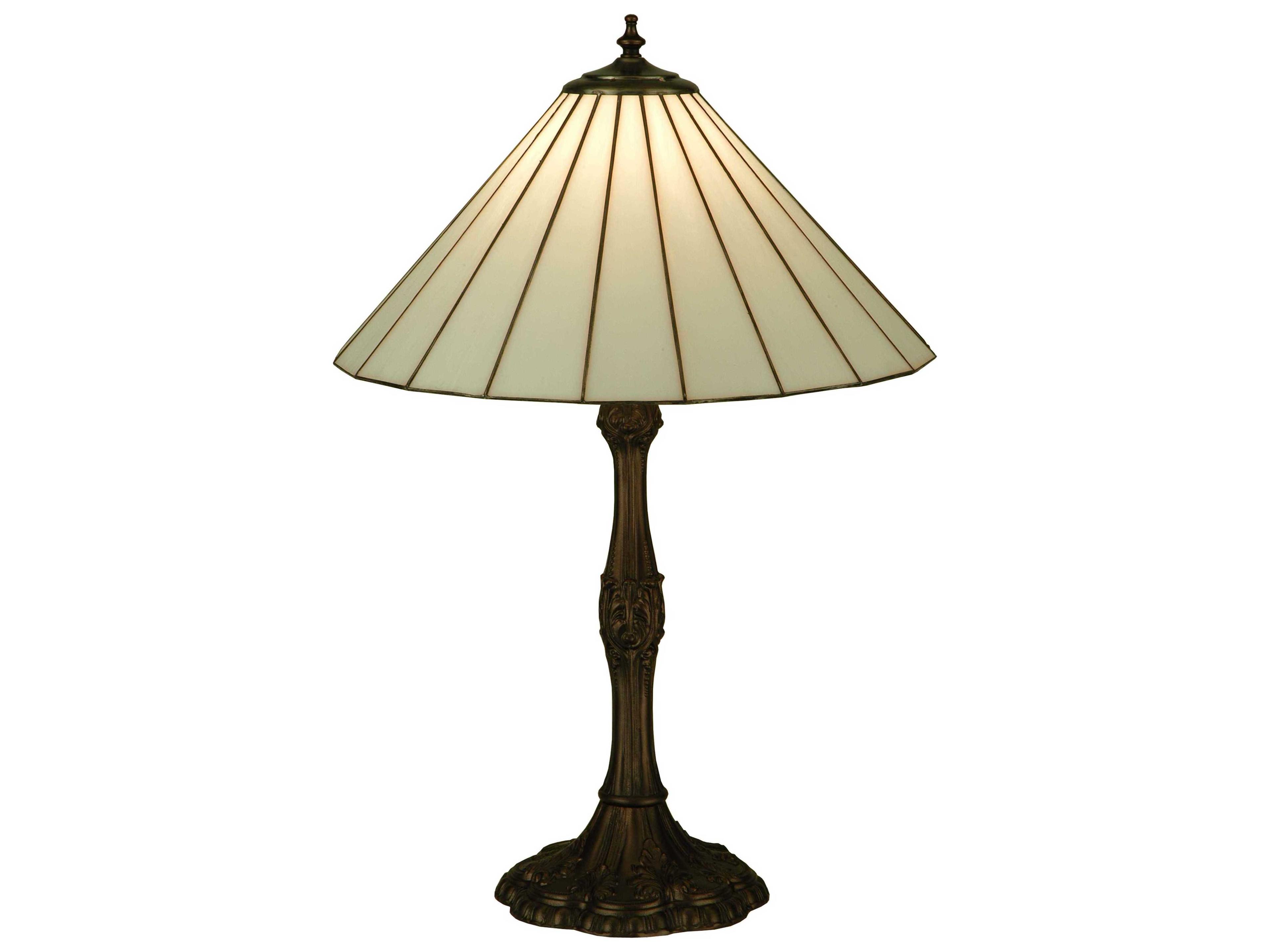 Duncan White Brown Glass Table Lamp