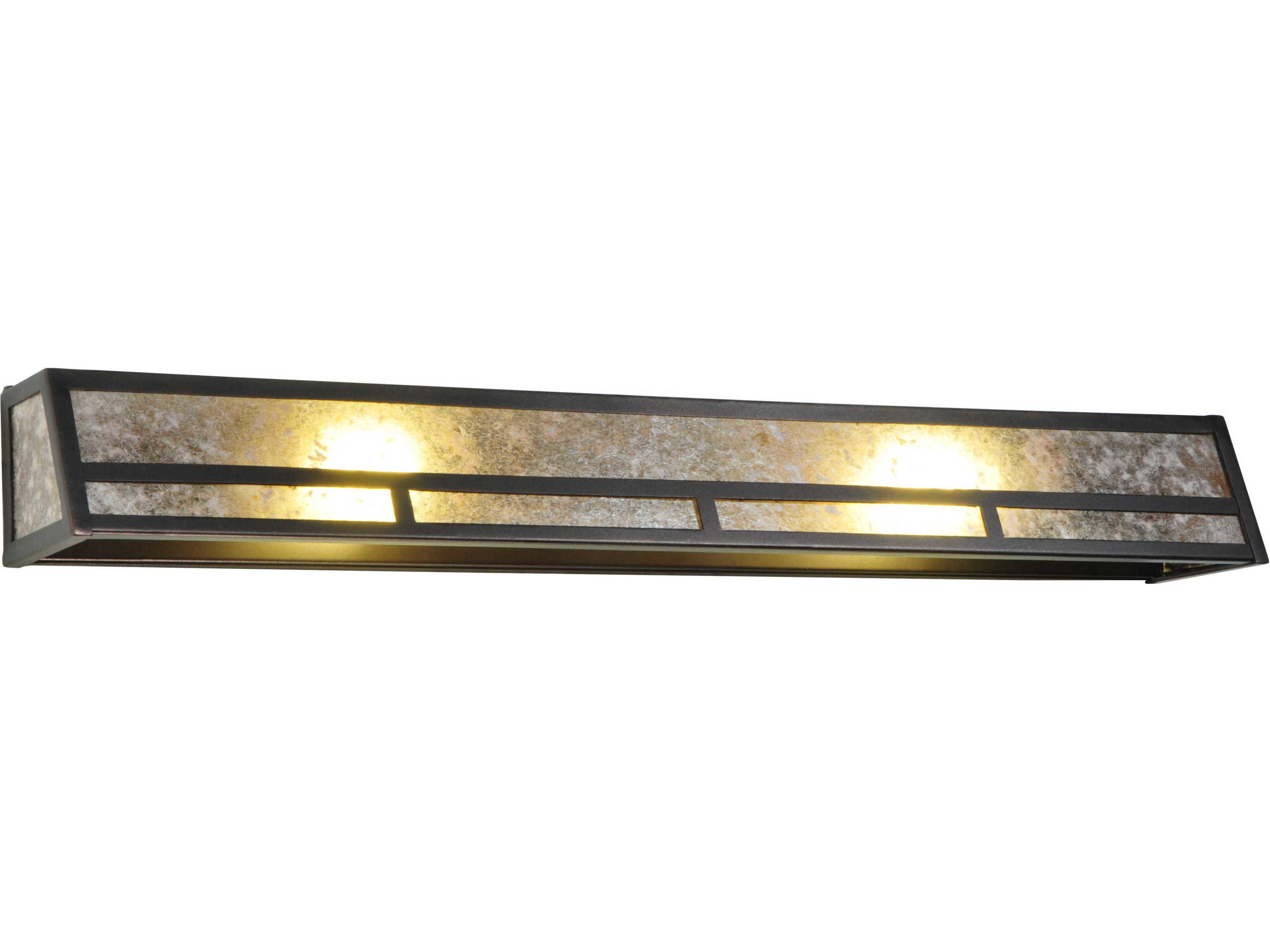 Mission 2-Light Bronze Vanity Light