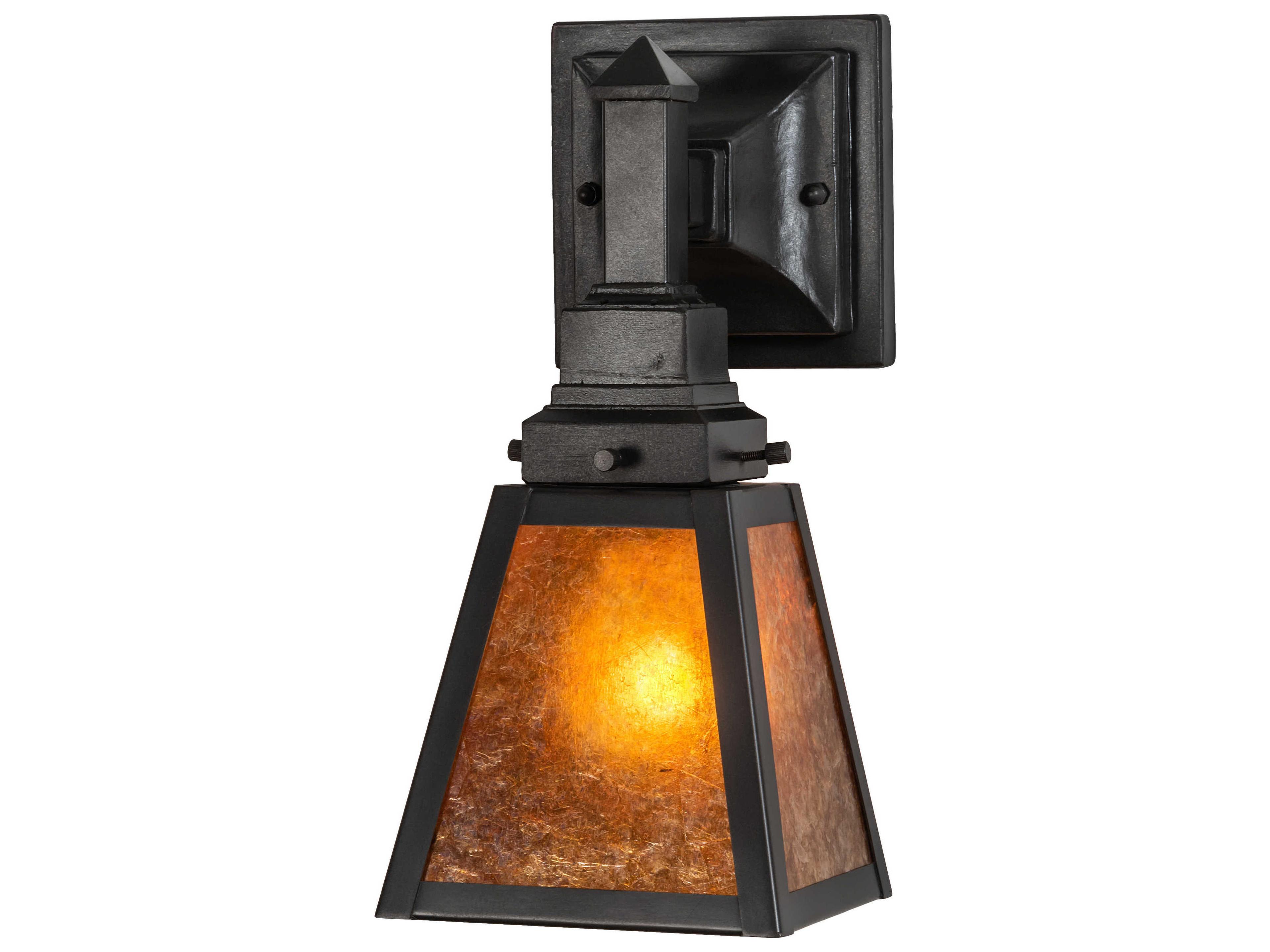 Mission 1-Light Oil Rubbed Bronze Brown Wall Sconce