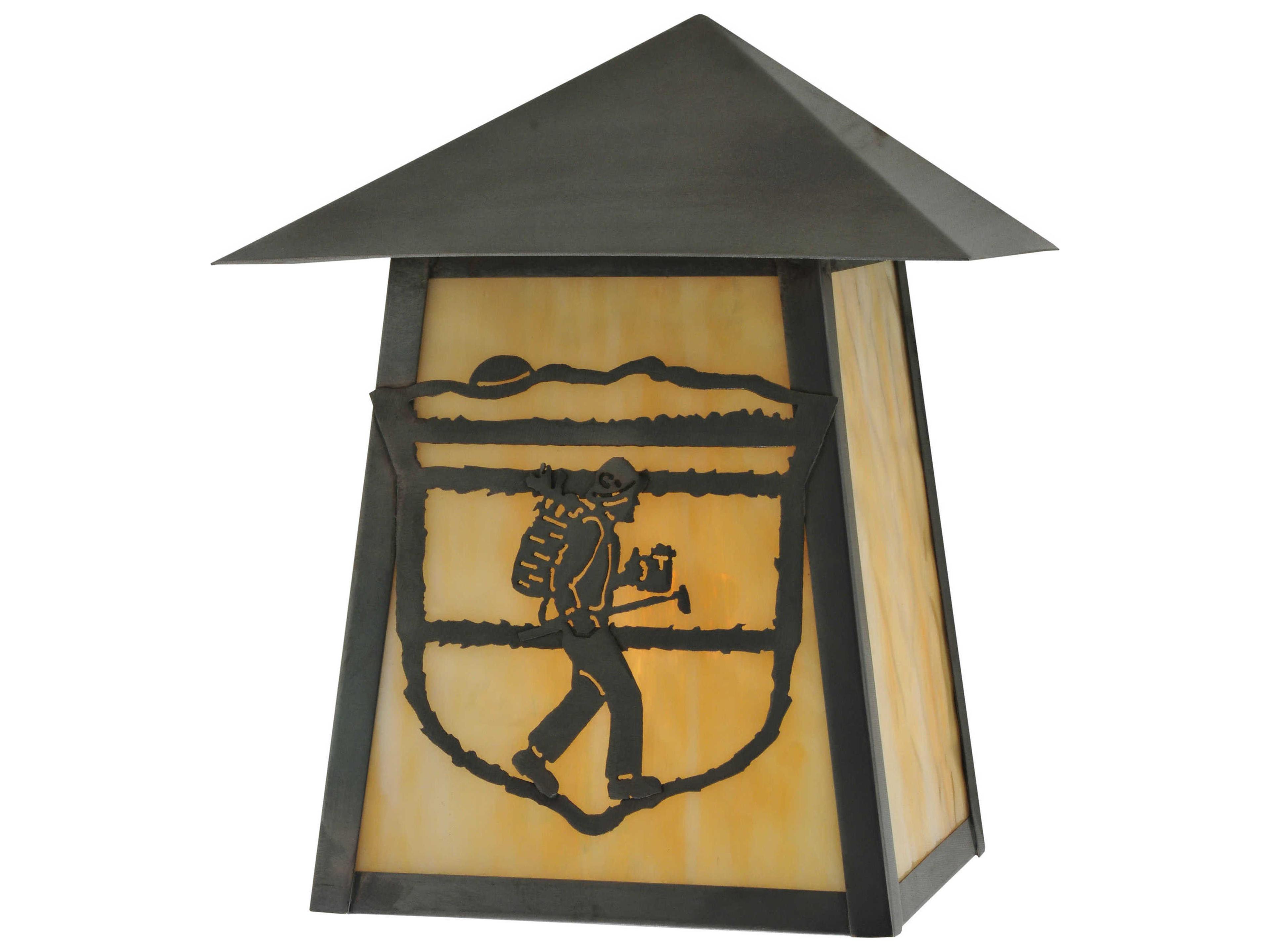 Lake Clear Lodge Hiker Outdoor Wall Light