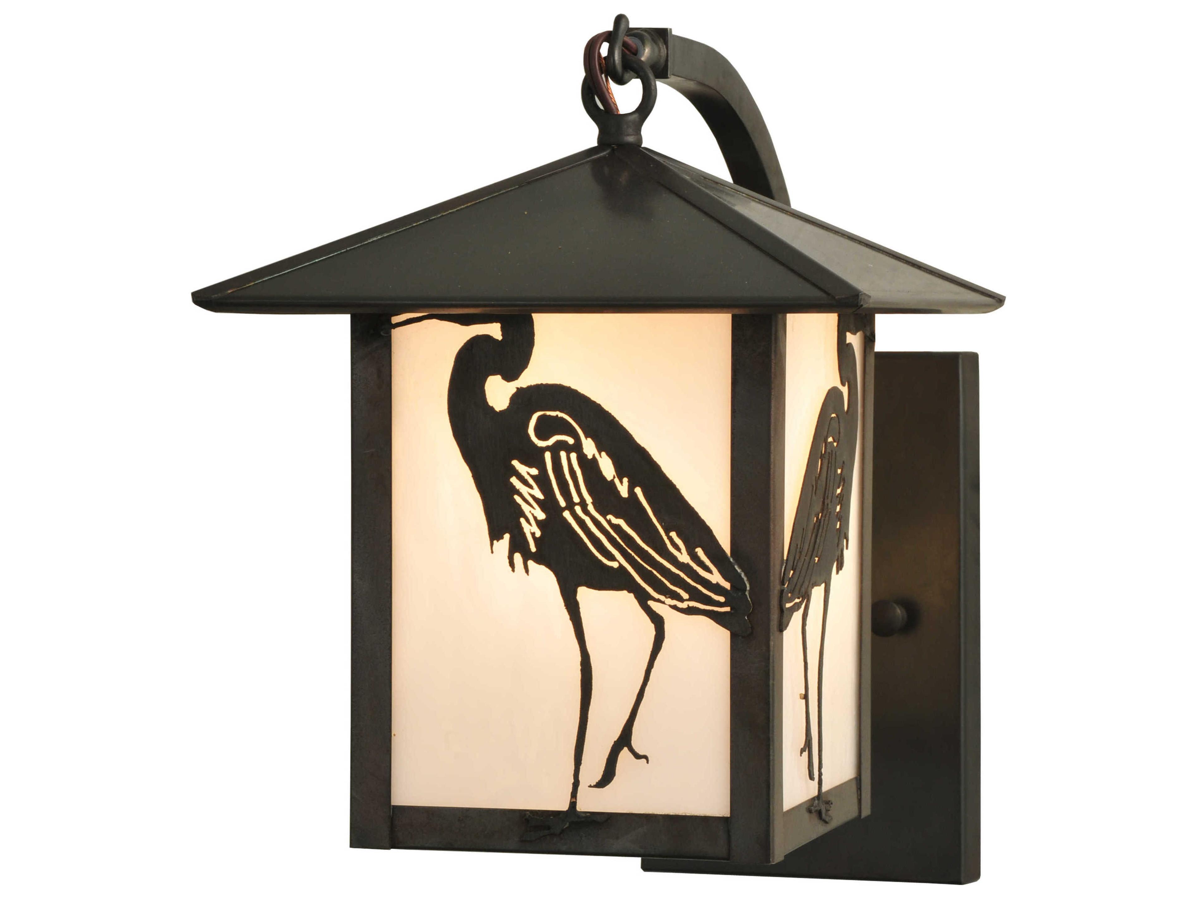 Seneca Heron Curved Arm Outdoor Wall Light