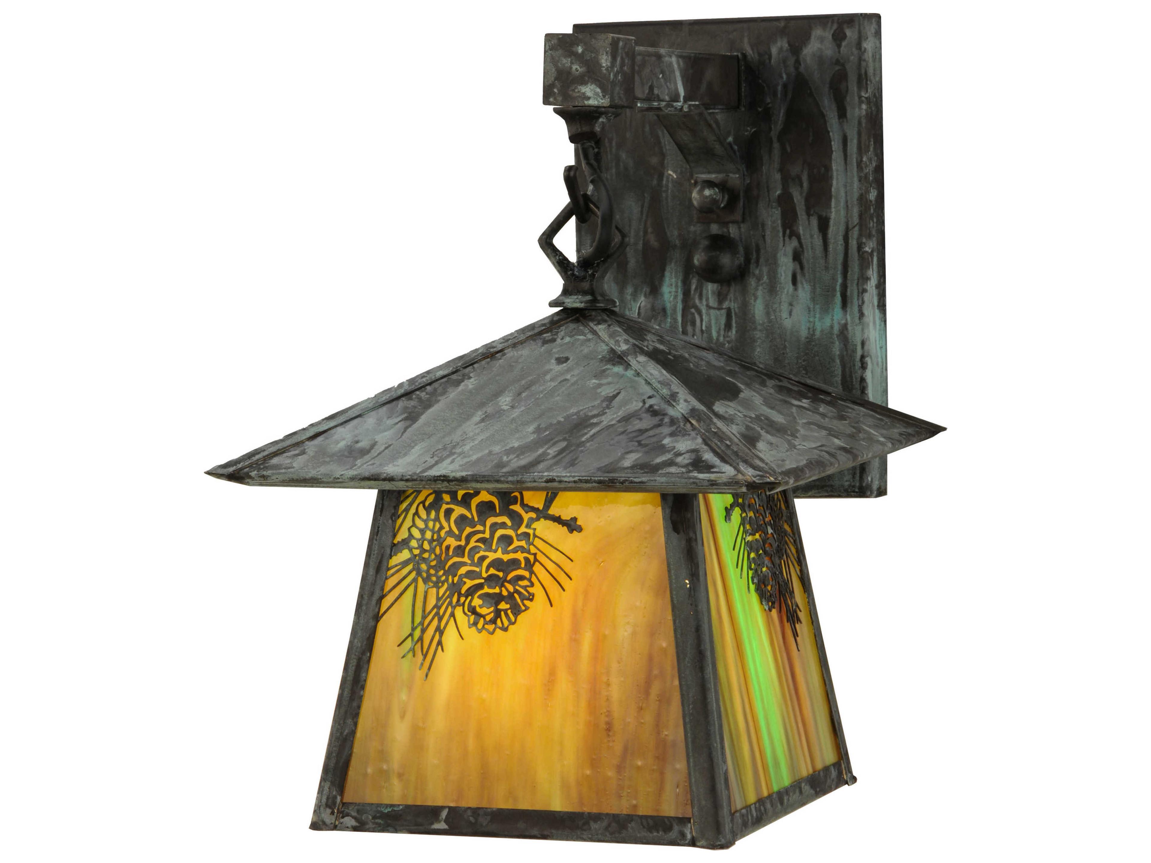 Stillwater Winter Pine Straight Arm Outdoor Wall Light