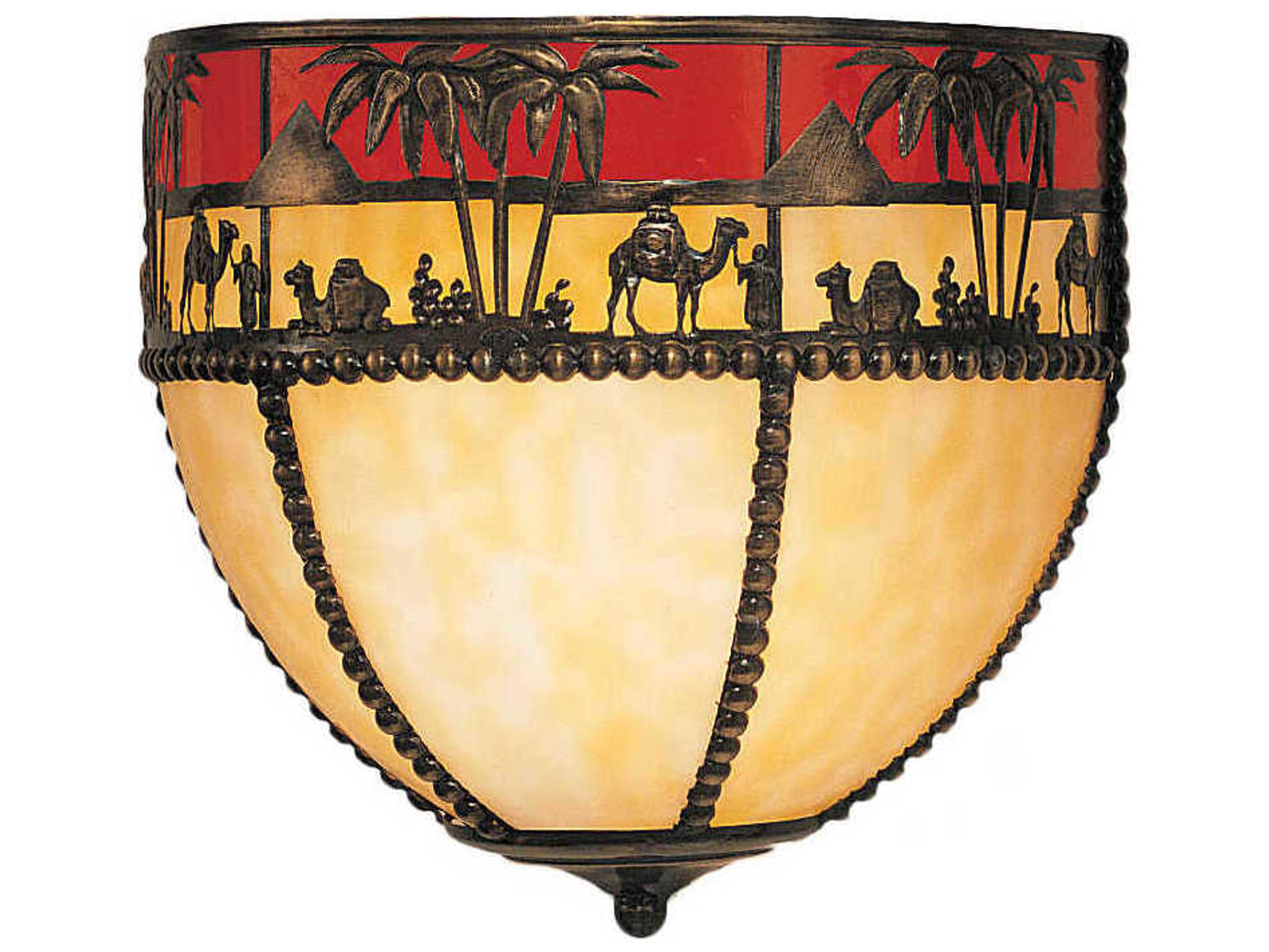 Mission 1-Light Green Tiffany Wall Sconce