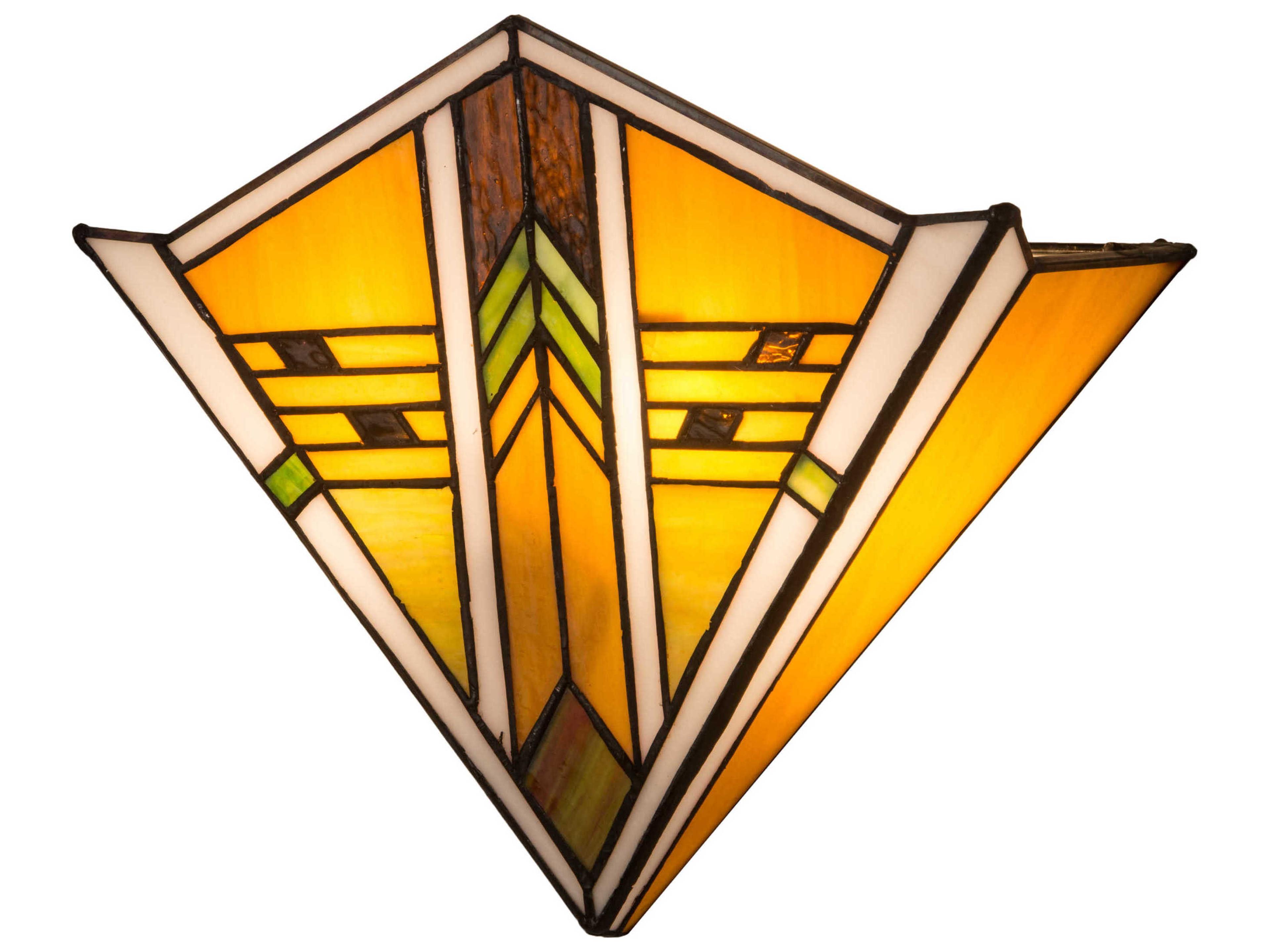 Abilene 1-Light Orange Tiffany Wall Sconce