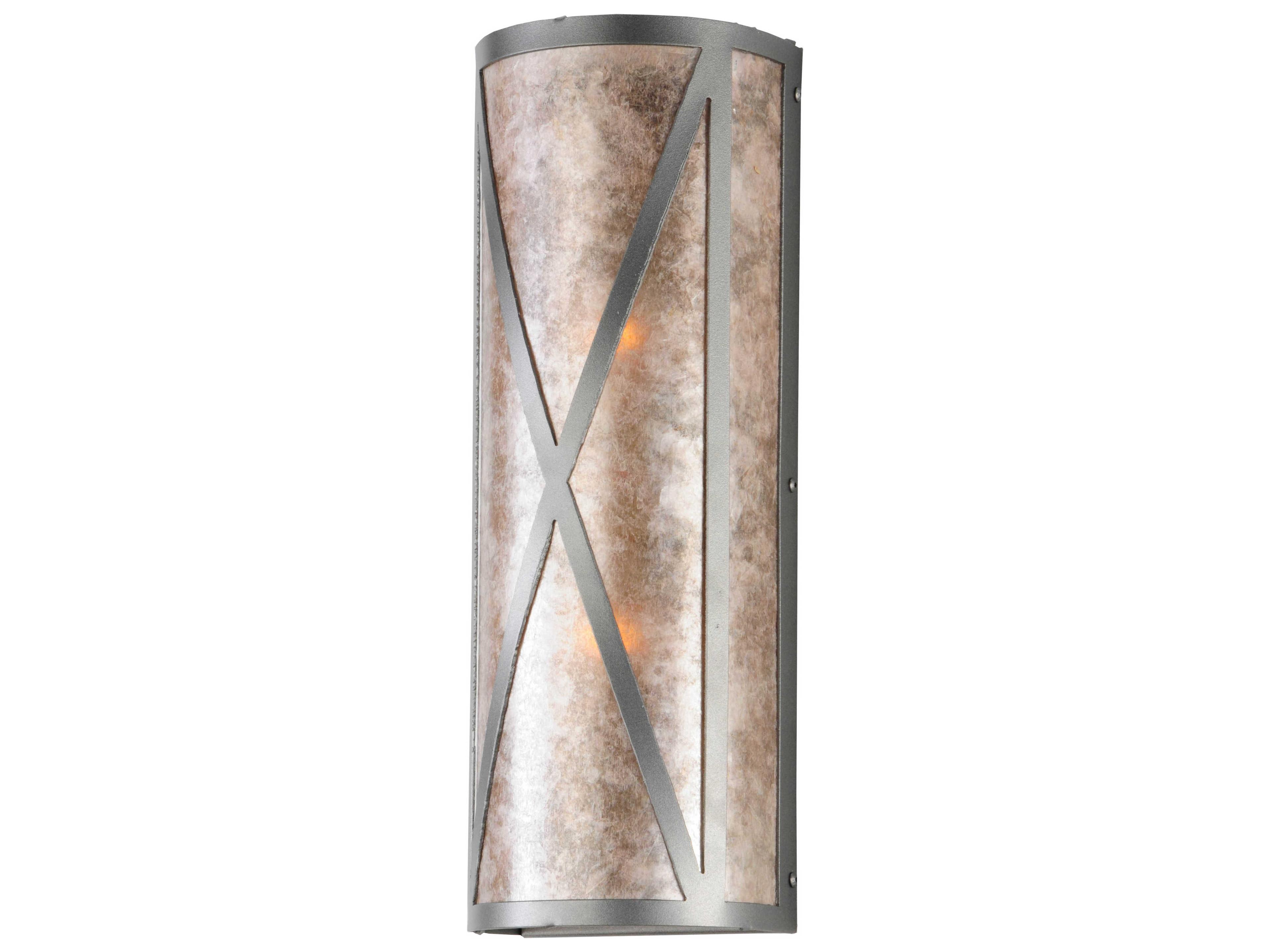 Mission 2-Light Pewter Wall Sconce