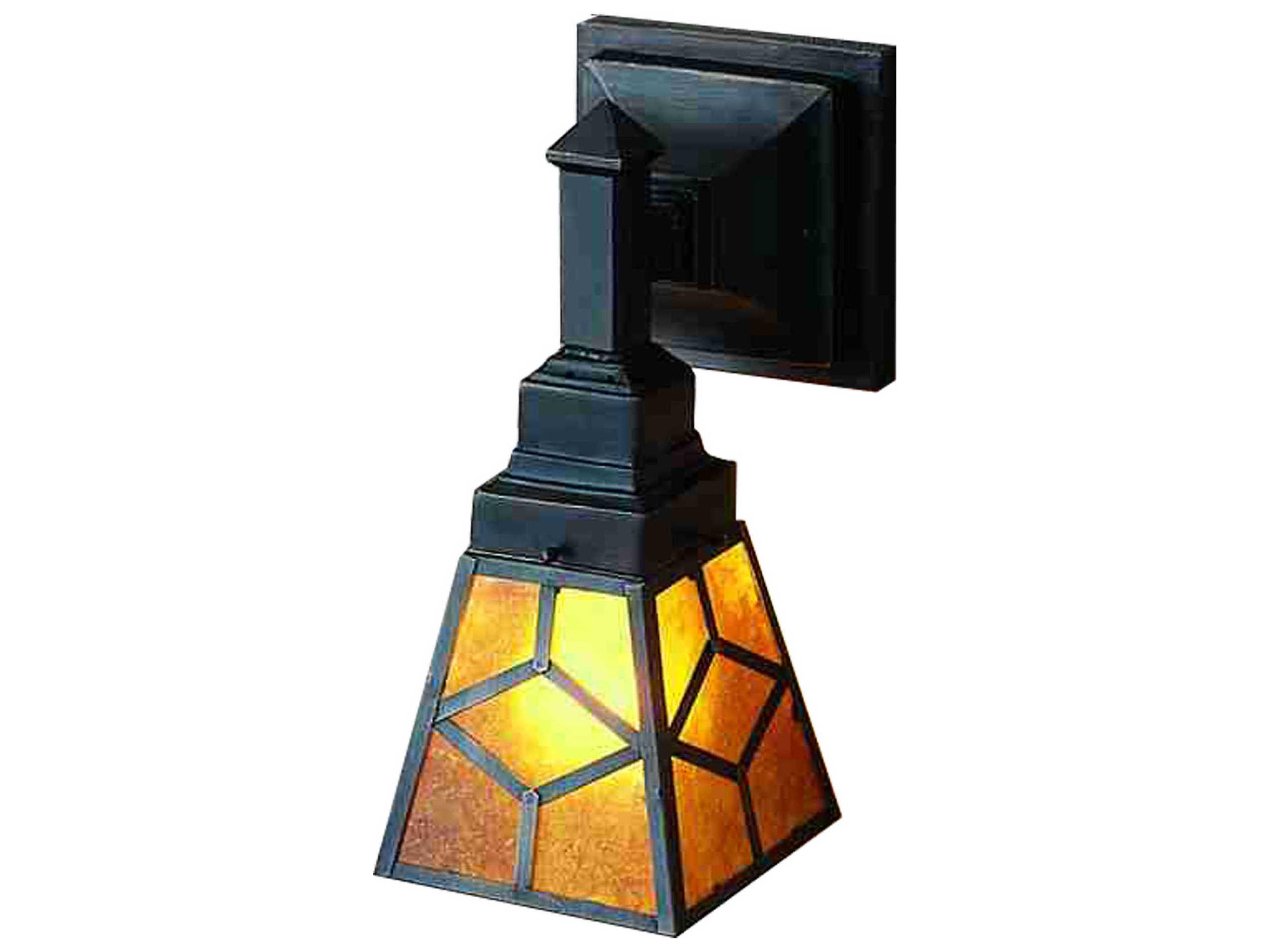 Mission 1-Light Bronze Tiffany Wall Sconce