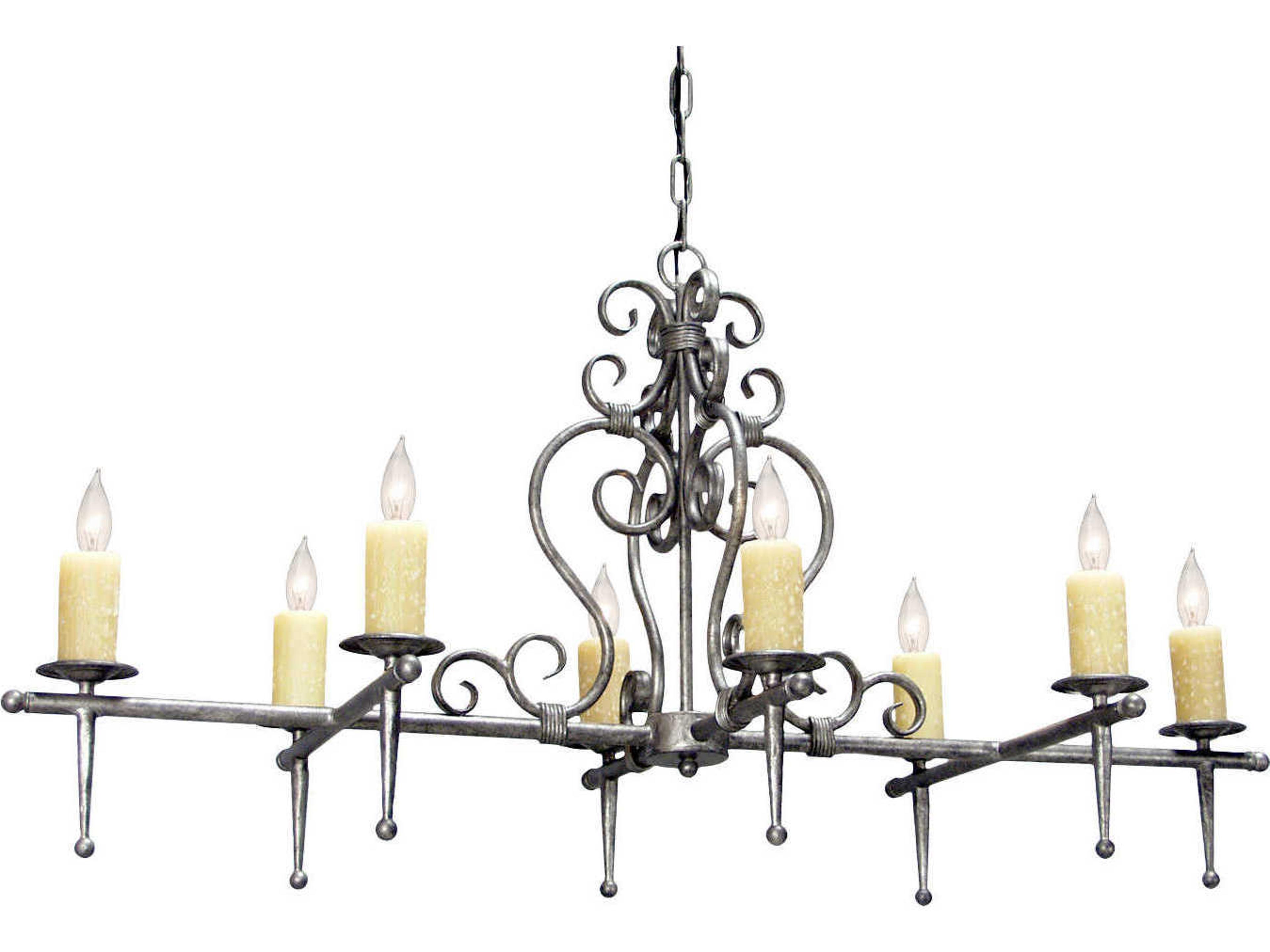 Monica 8-Light Silver Island Pendant