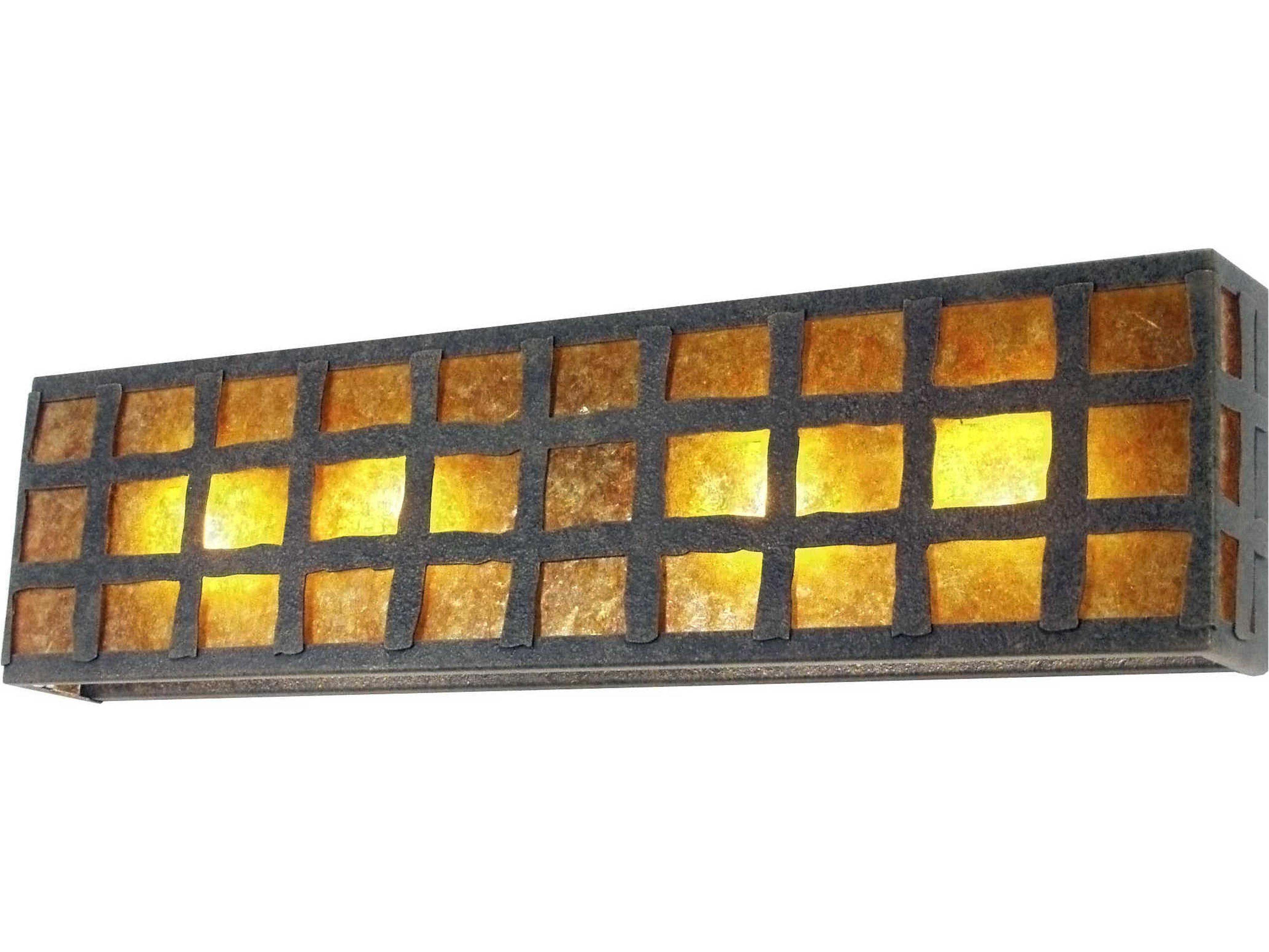 Monte Cristo 4-Light Amber Mica Brown Vanity Light