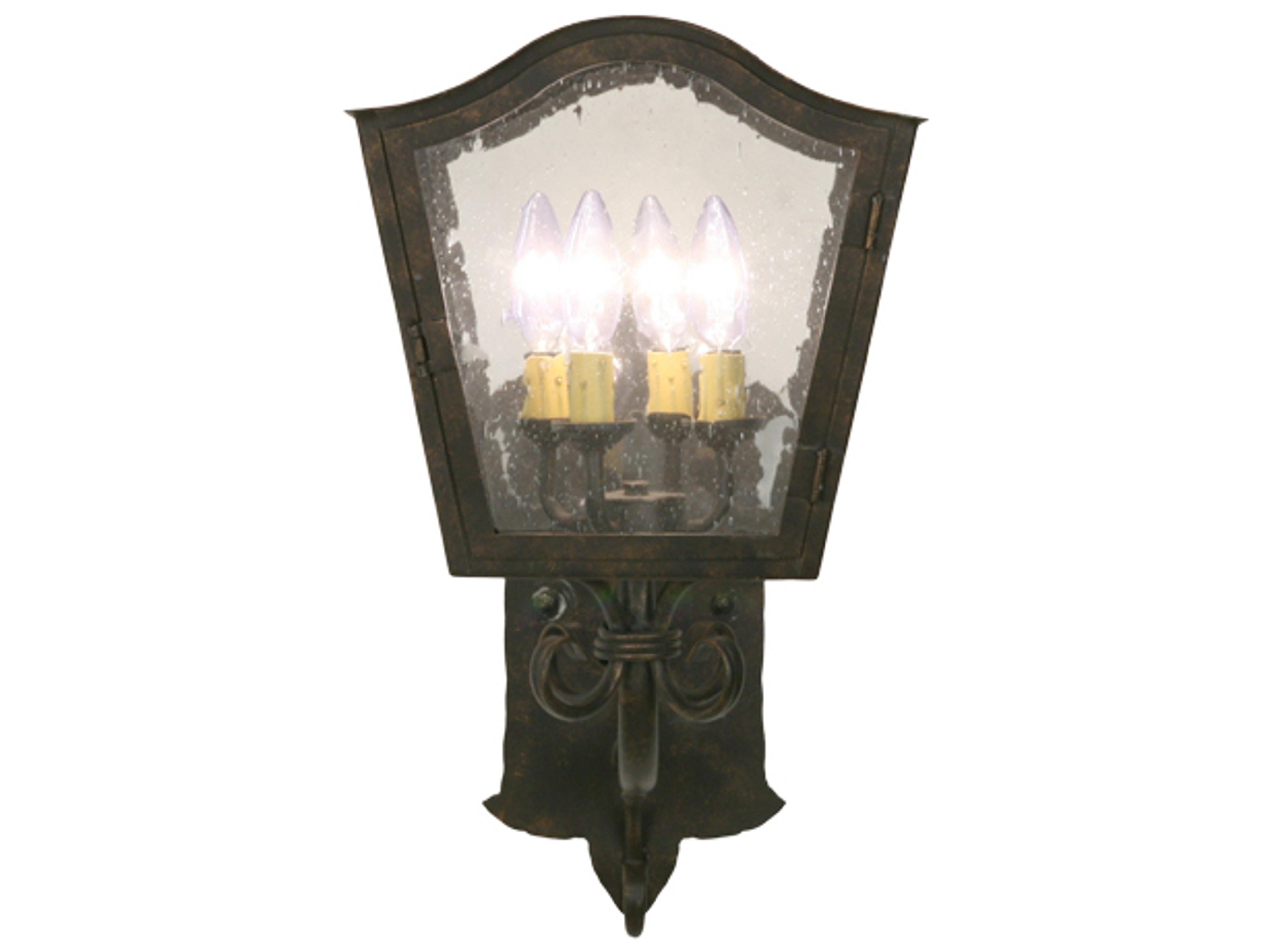Naples Gilded Tobacco Brown Glass Wall Sconce
