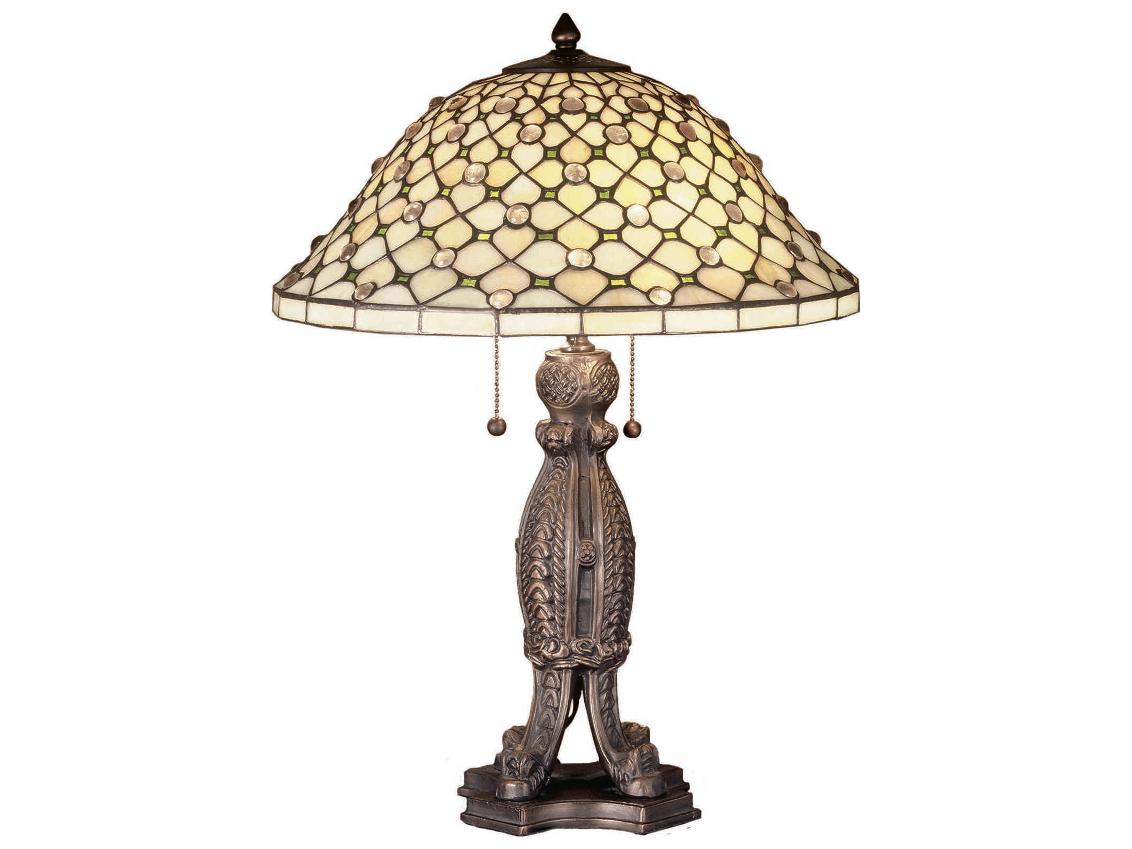 Diamond & Jewel Bronze Tiffany Table Lamp