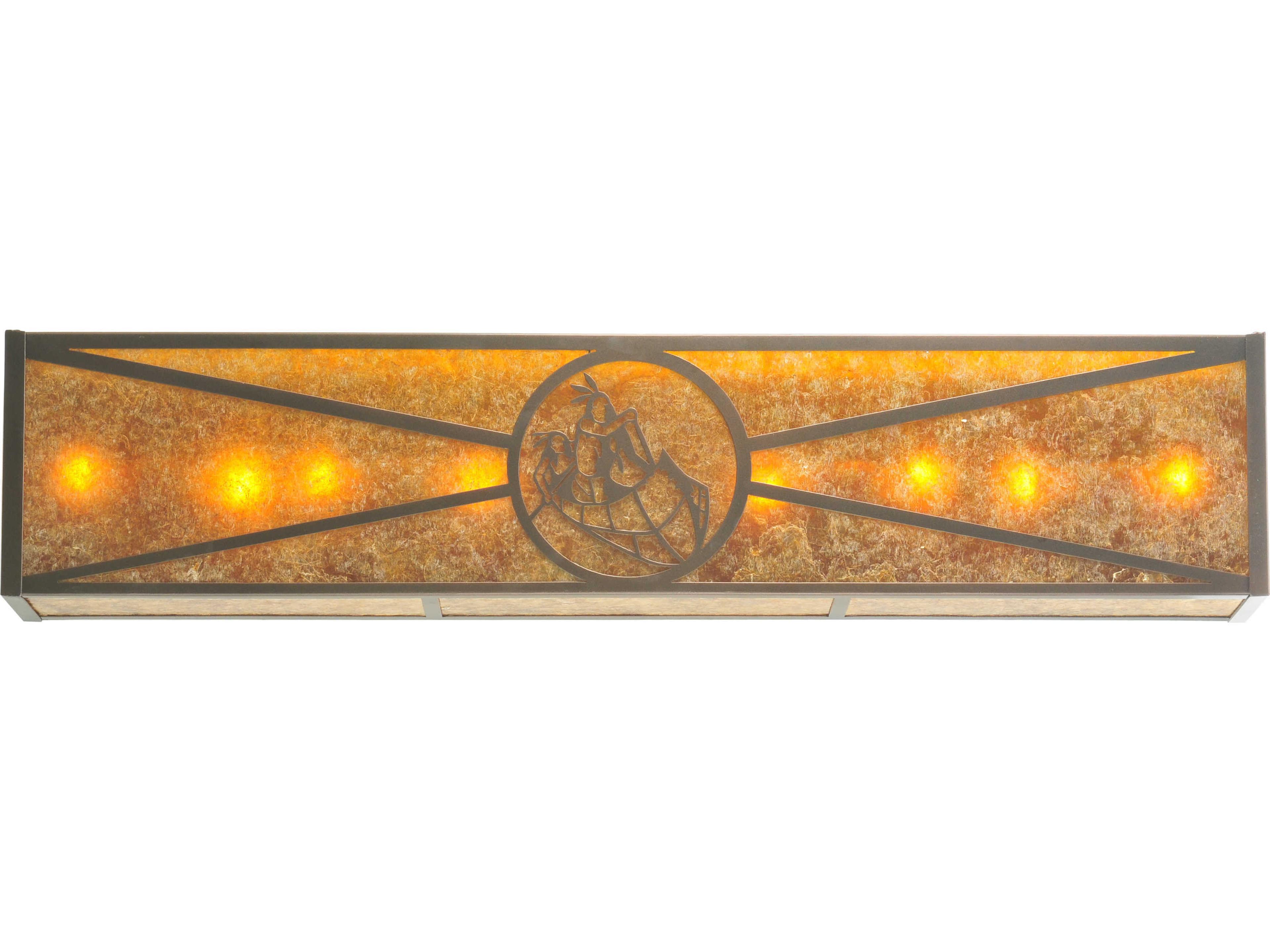 Nautical 8-Light Bronze Vanity Light