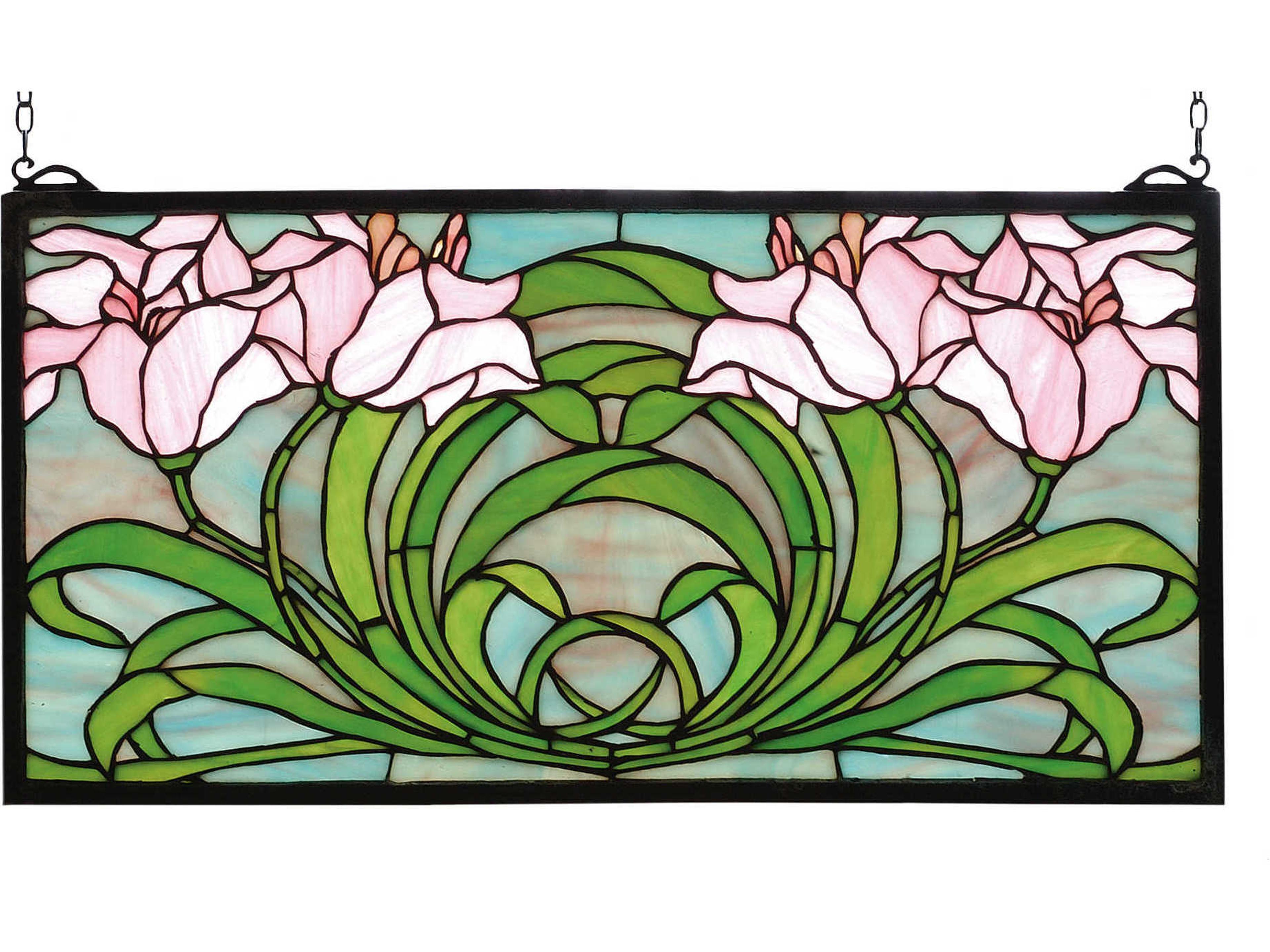 Meyda Calla Lily Stained Glass Window