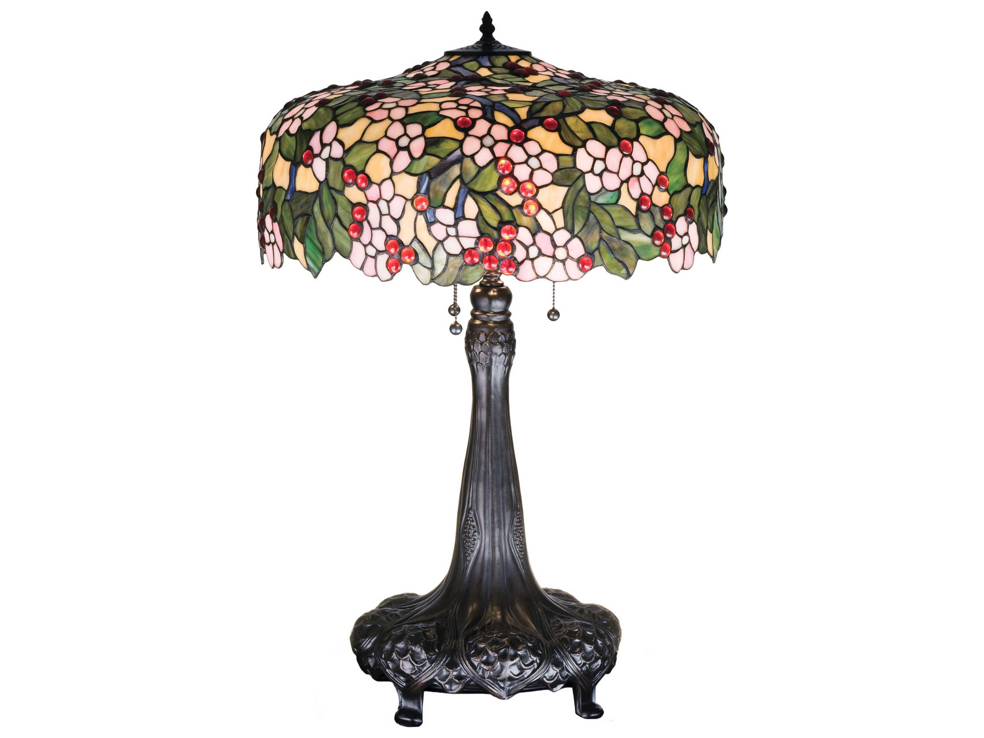 Cherry Blossom Brown Tiffany Table Lamp