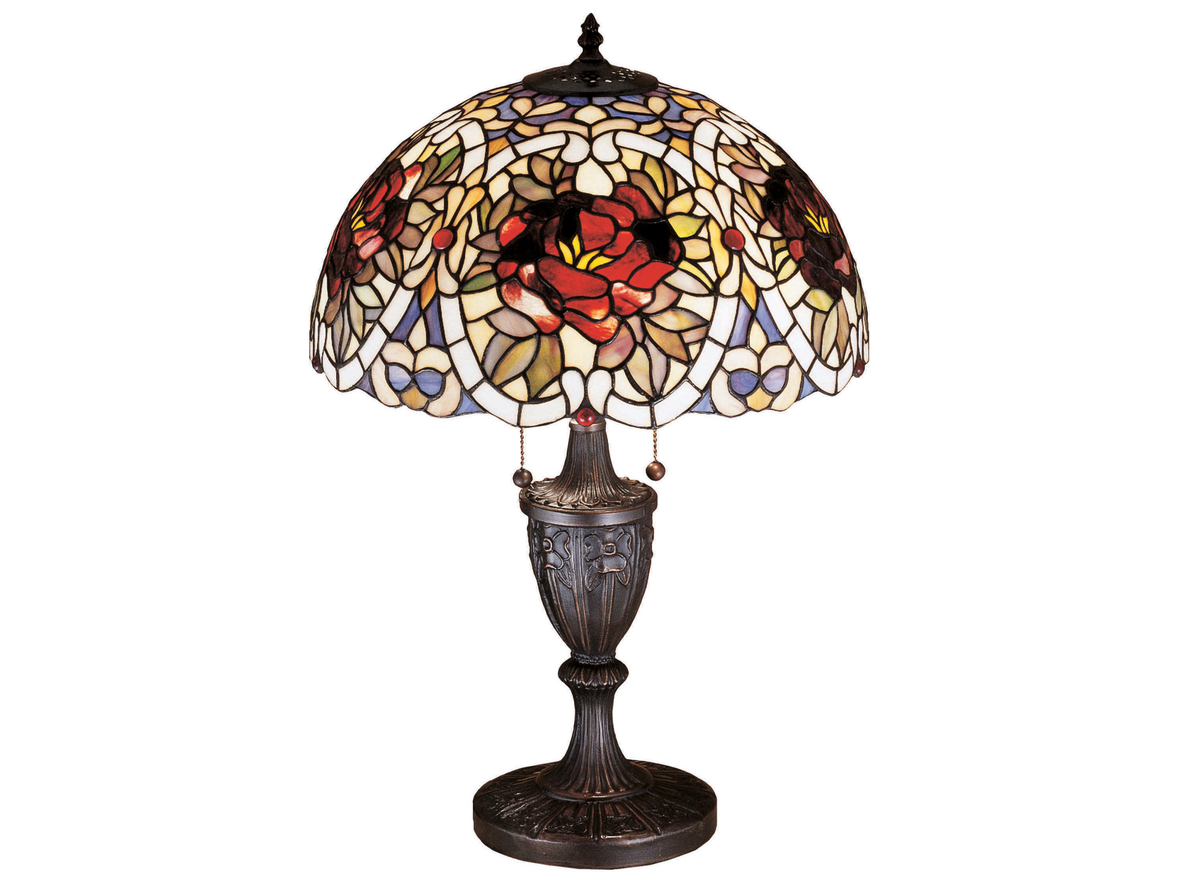 Renaissance Rose Bronze Tiffany Table Lamp