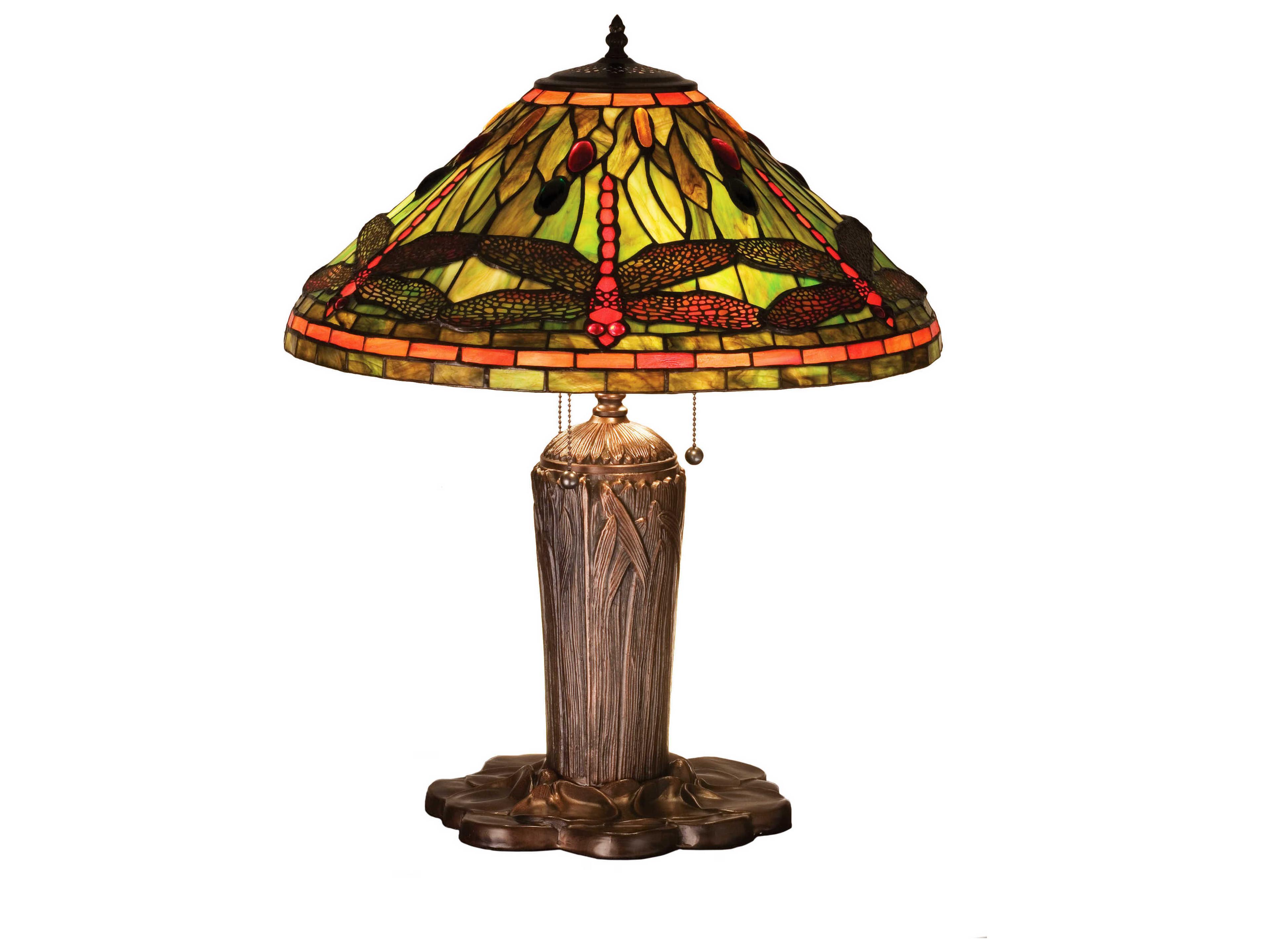 Dragonfly Bronze Tiffany Table Lamp
