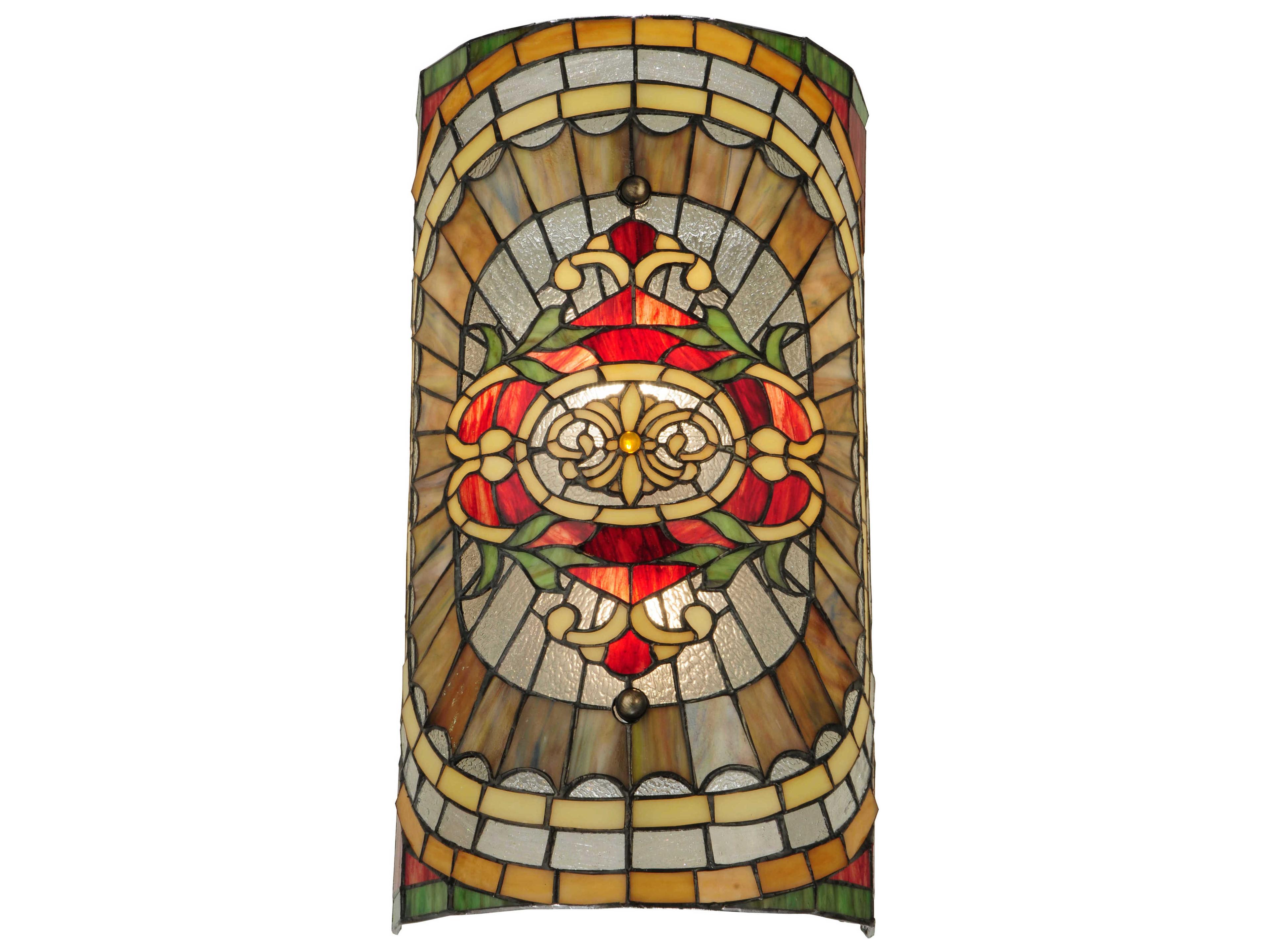 Regal Splendor 2-Light Brown Tiffany Wall Sconce