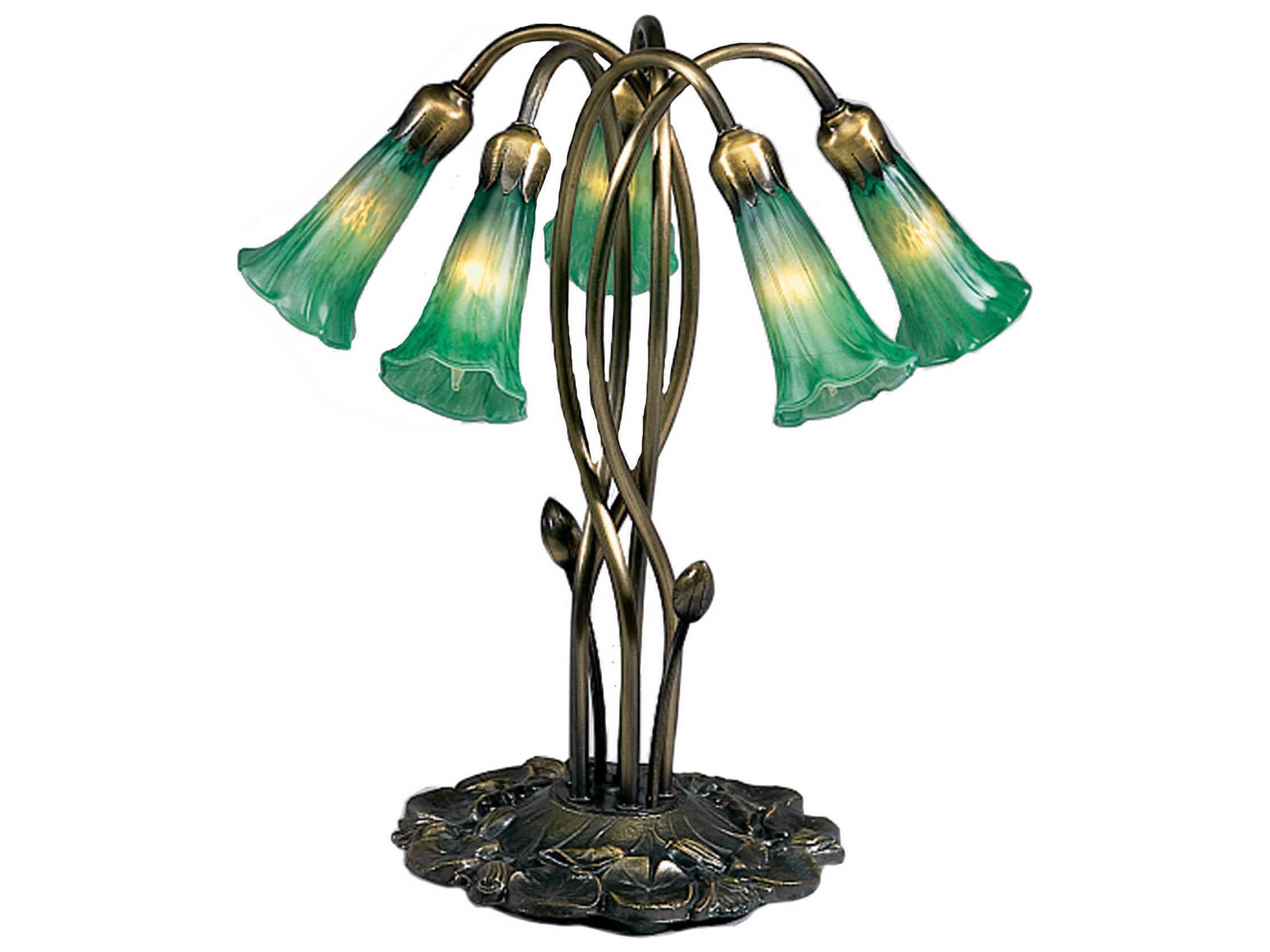 Pond Lily Green Accent Table Lamp