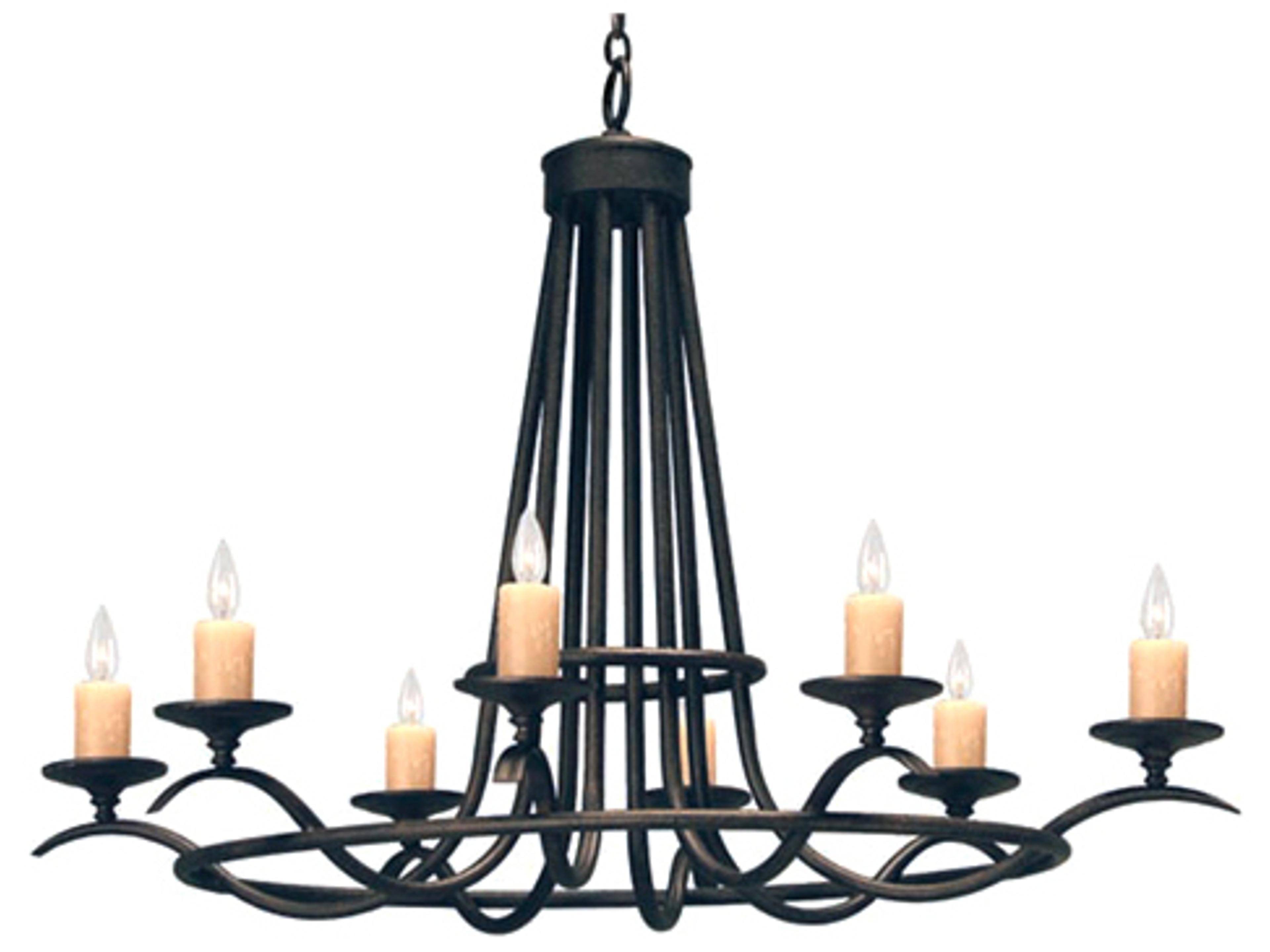 Octavia 8-Light Cajun Spice Brown Candelabra Chandelier