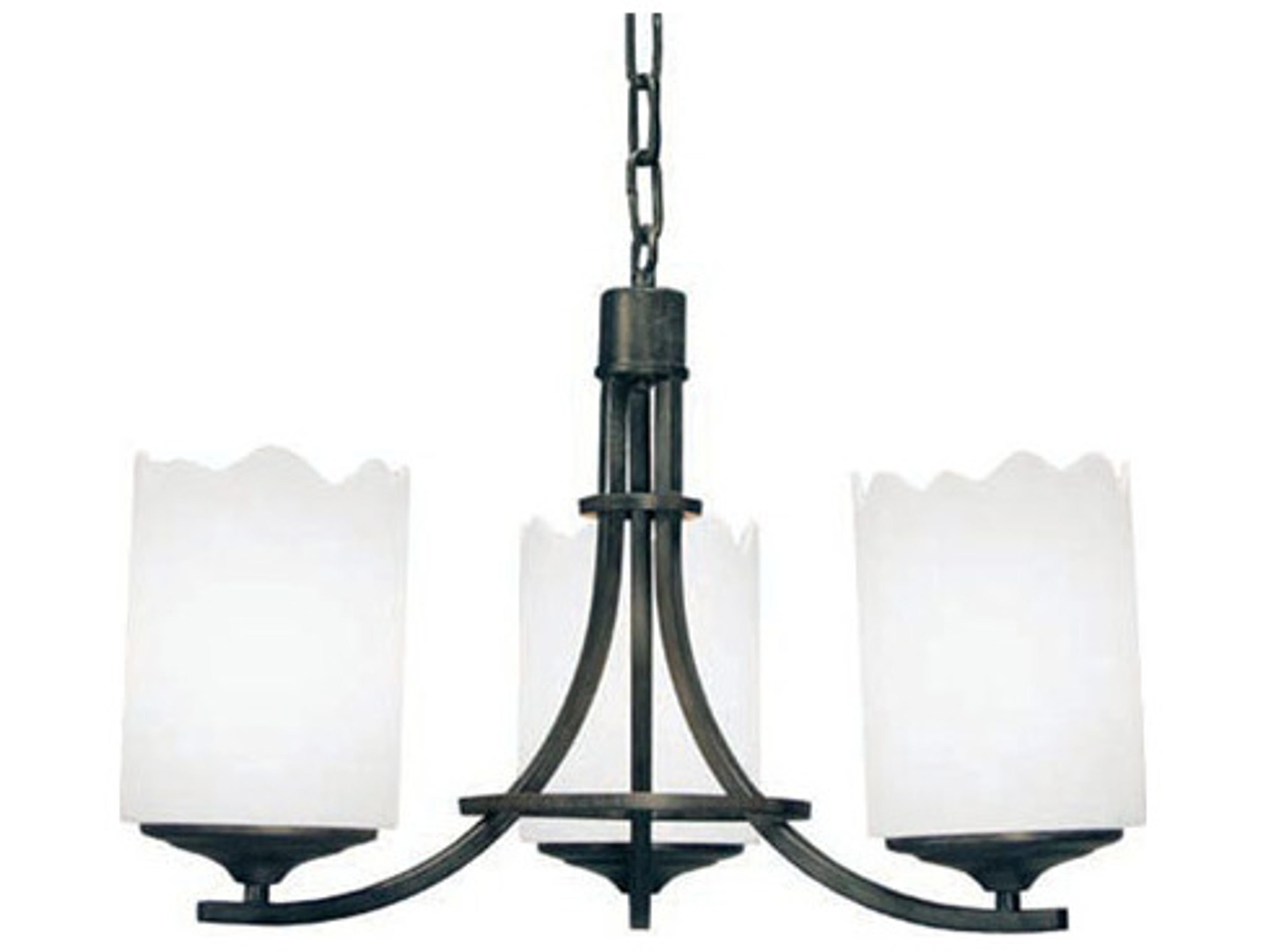 Octavia 3-Light White Black Cylinder Chandelier
