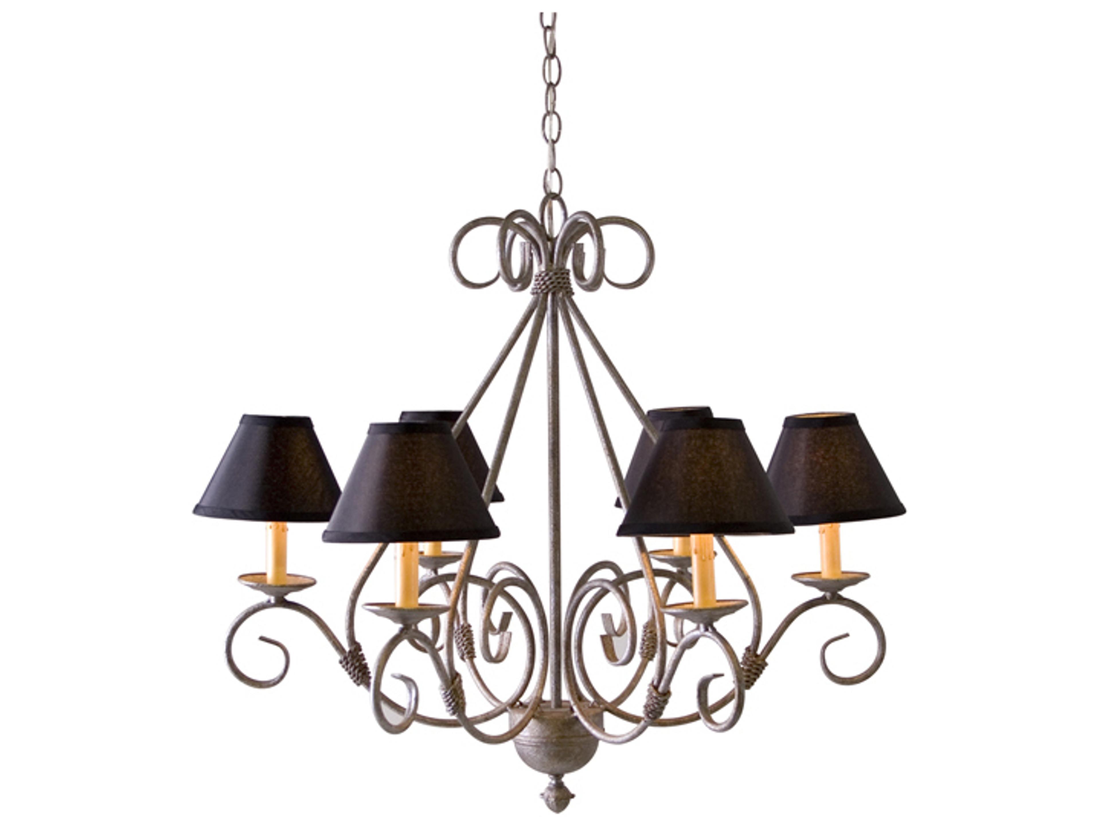 Olivia 6-Light Black Gray Empire Chandelier