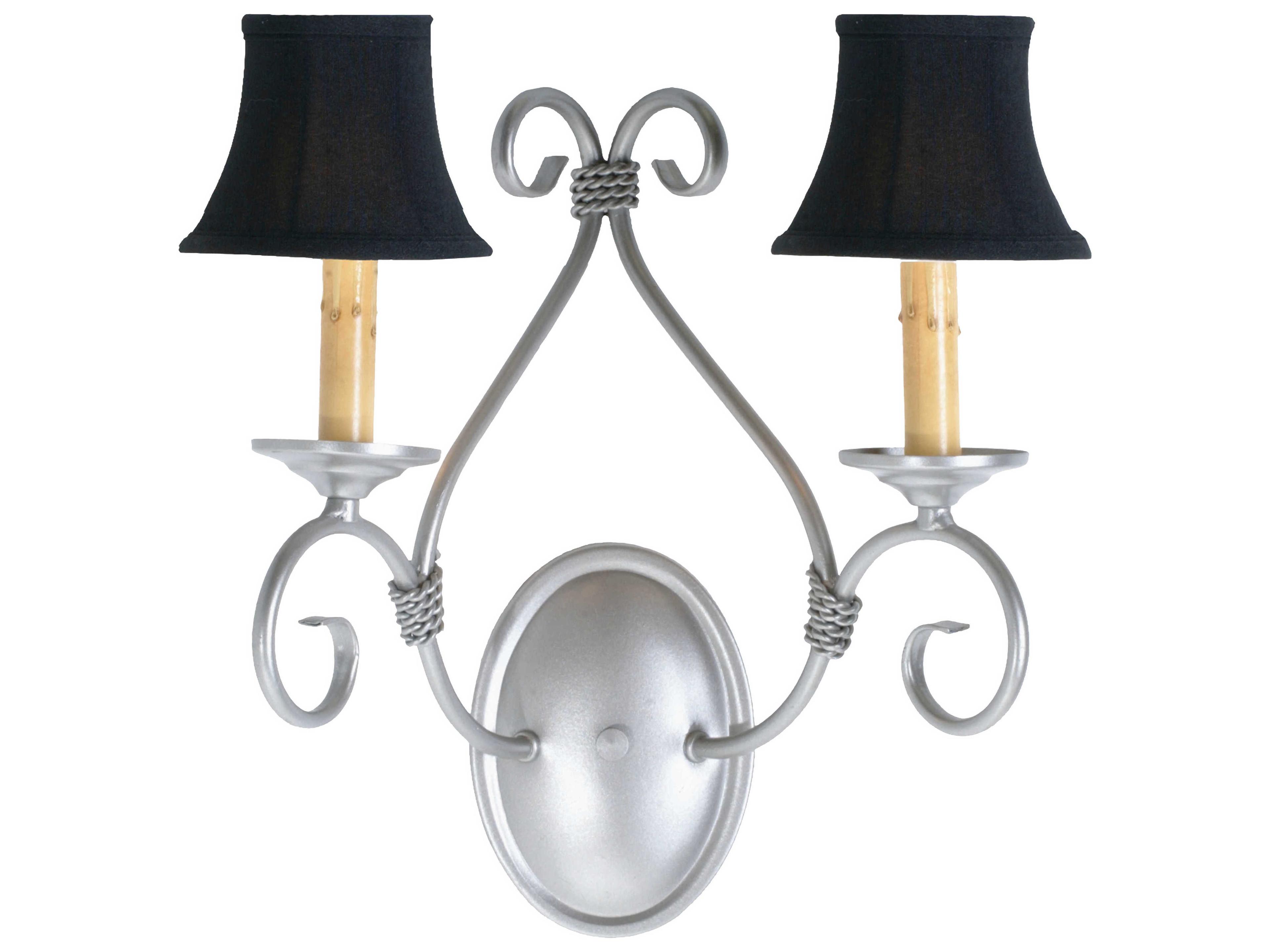 Olivia 2-Light Pewter Wall Sconce