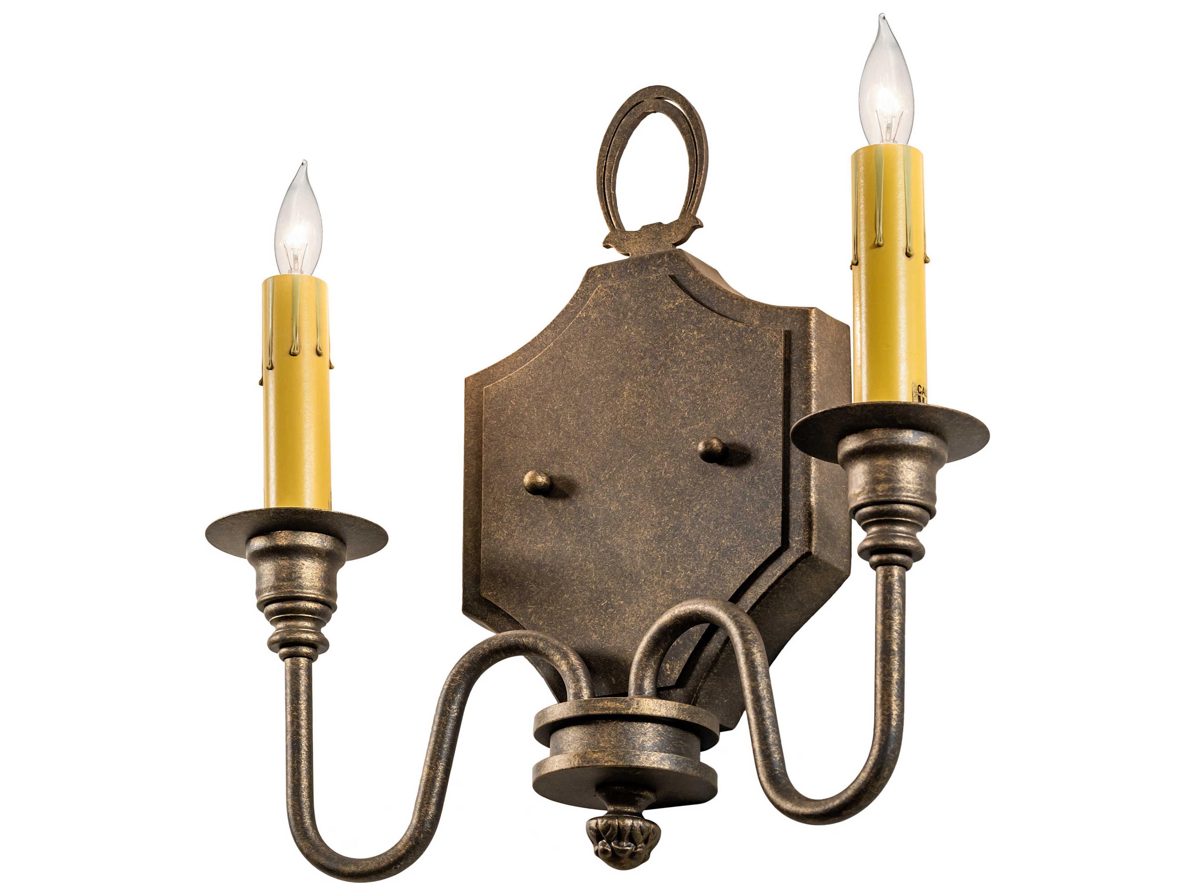 Paquita 2-Light Black Wall Sconce