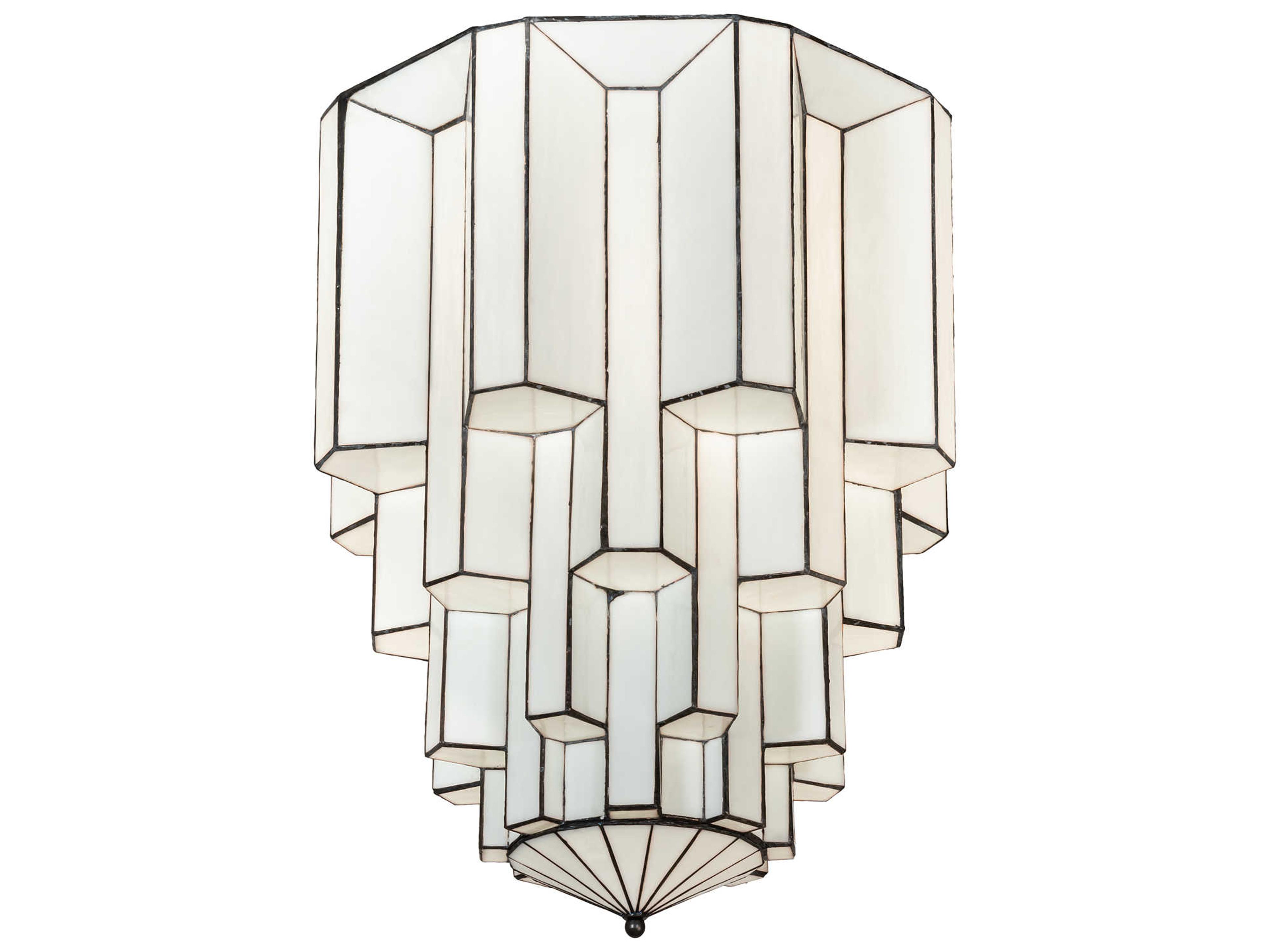 Paramount 1-Light Black Glass Cylinder Flush Mount