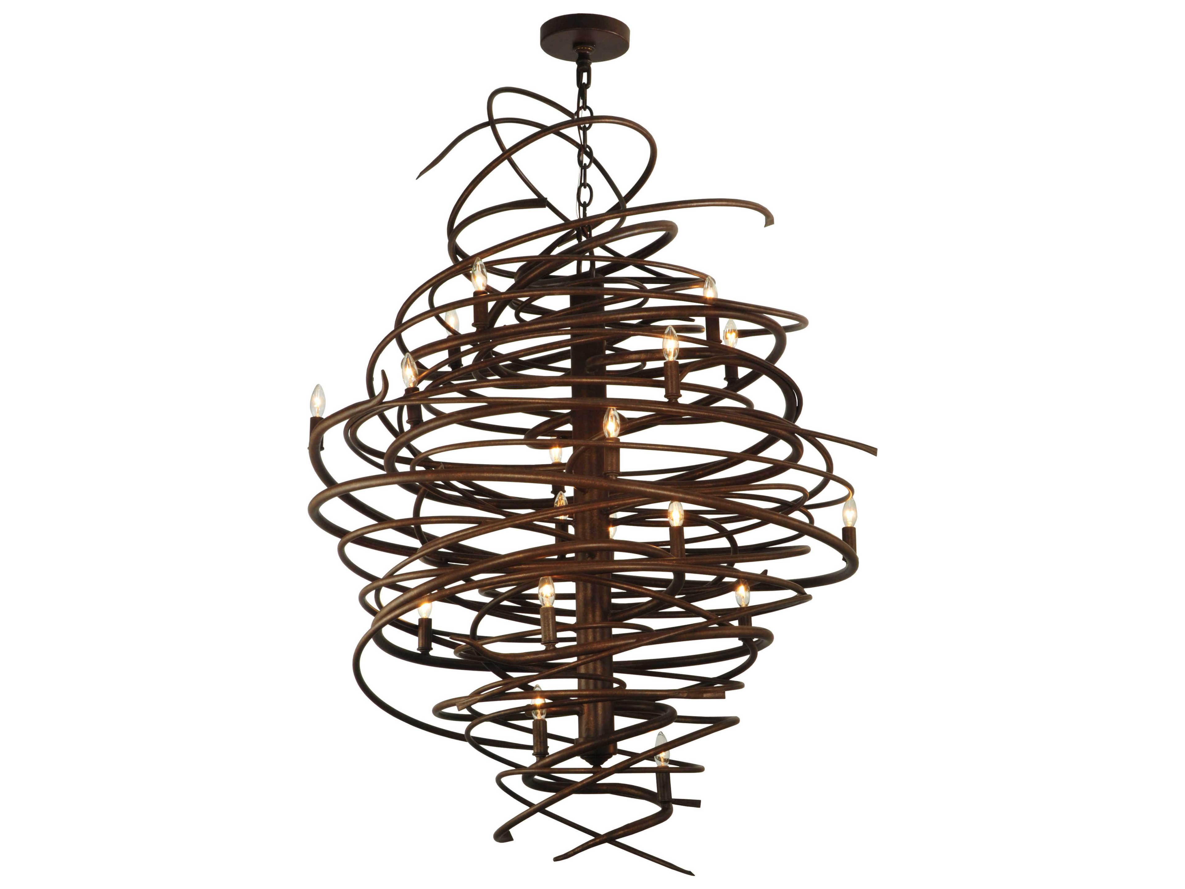 Cyclone 18-Light8-Light Brown Chandelier