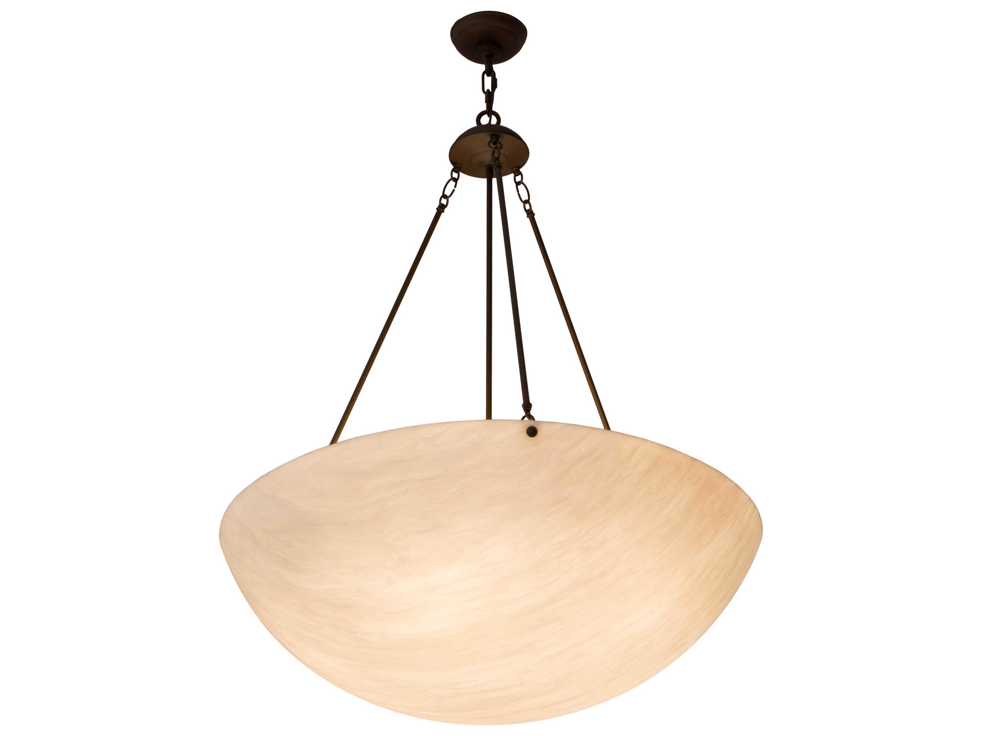 Meyda 5-Light Brown Glass Bowl Pendant