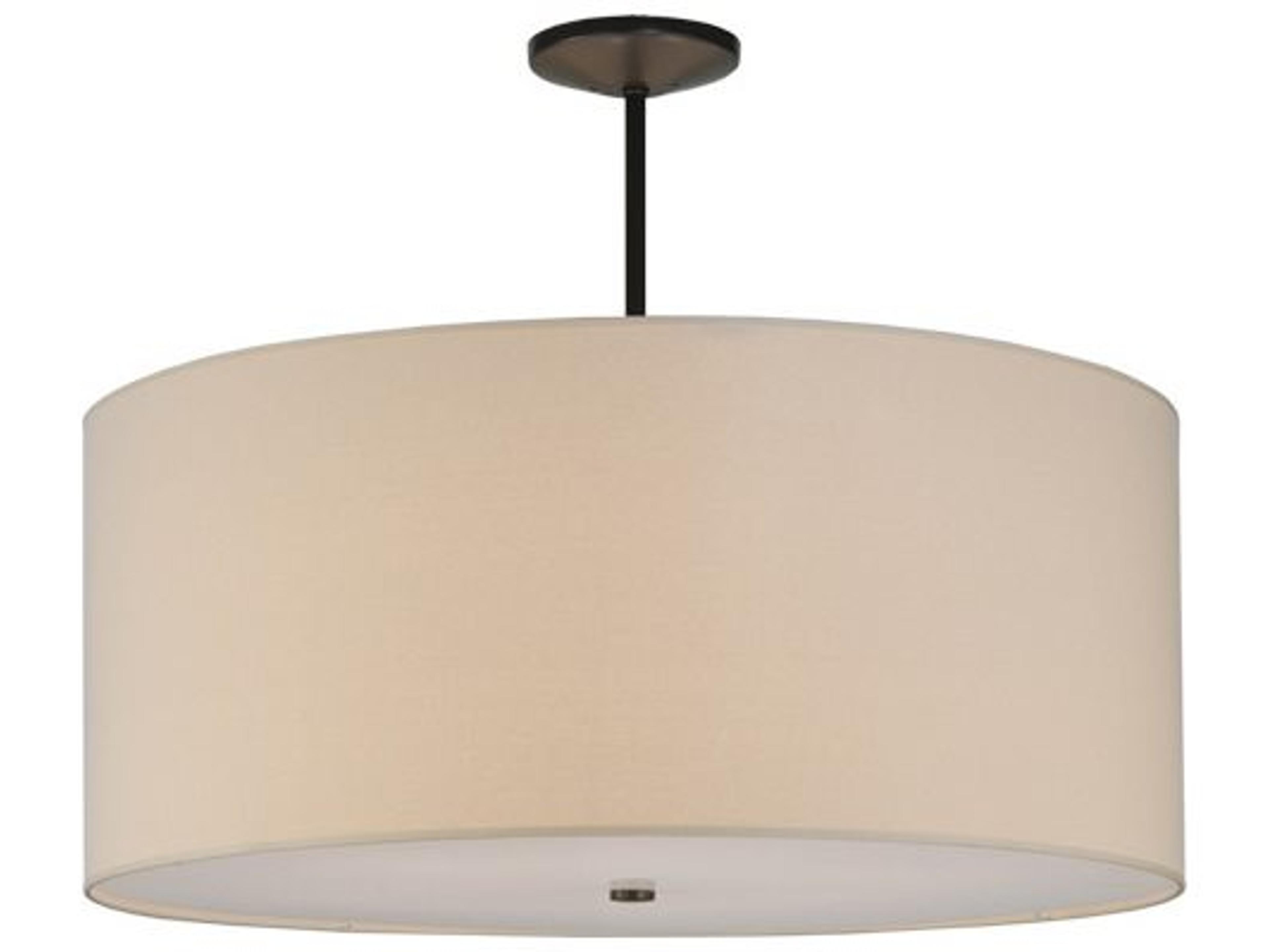 Cilindro 6-Light Bronze Glass Drum Pendant