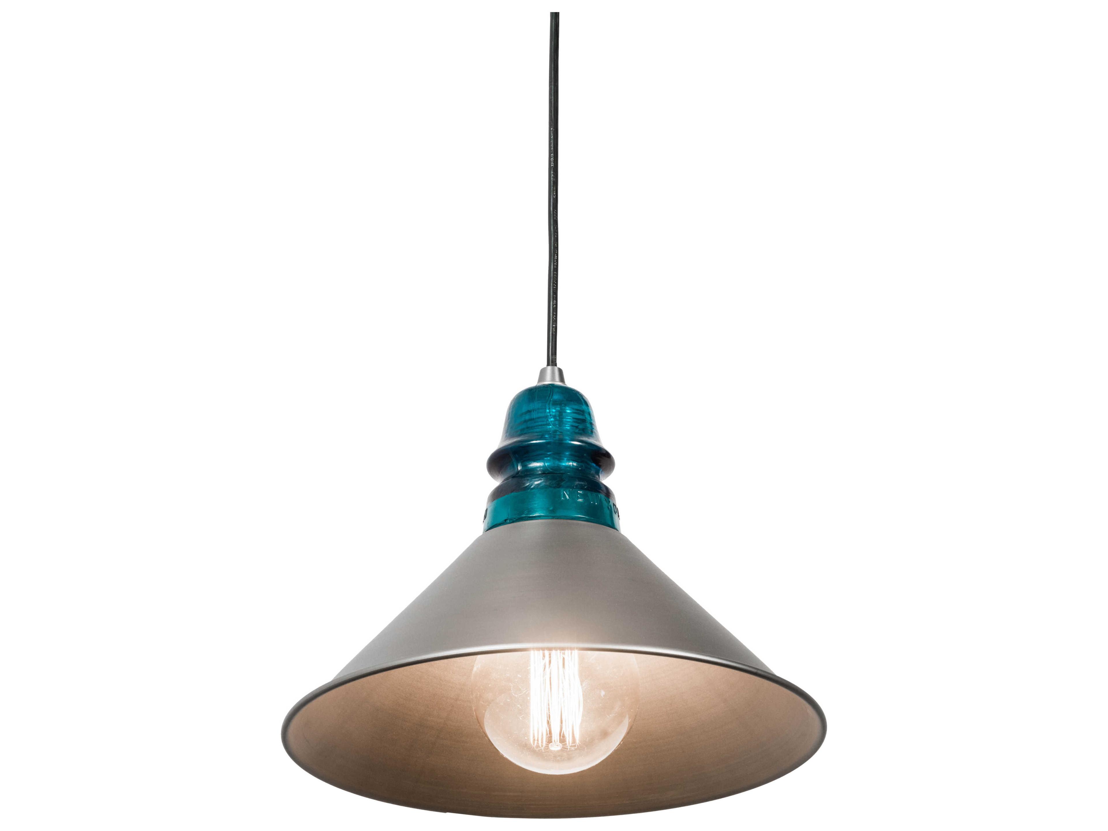 Meyda 1-Light Blue Glass Pendant