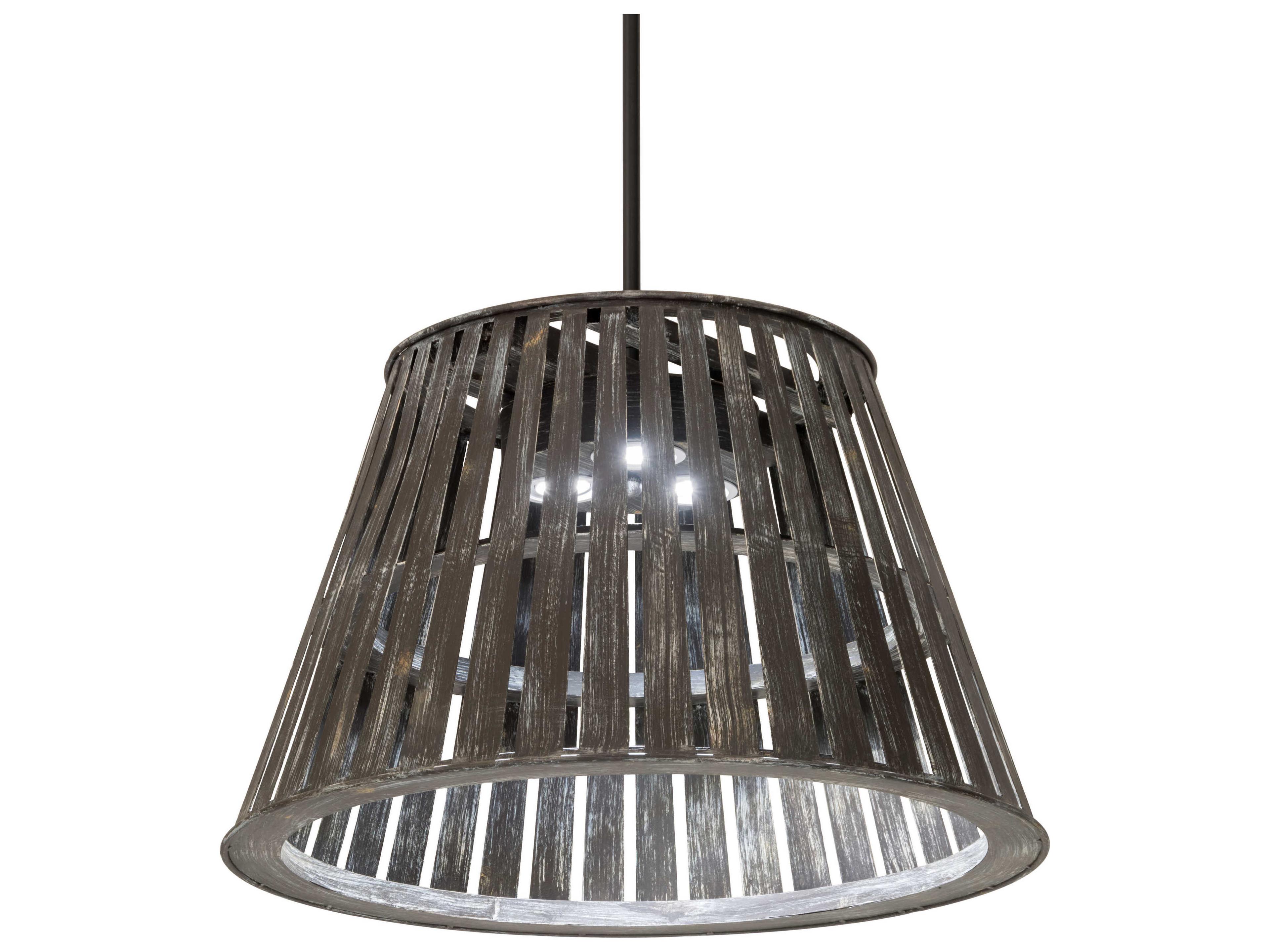 3-Light Gray Glass Empire Pendant