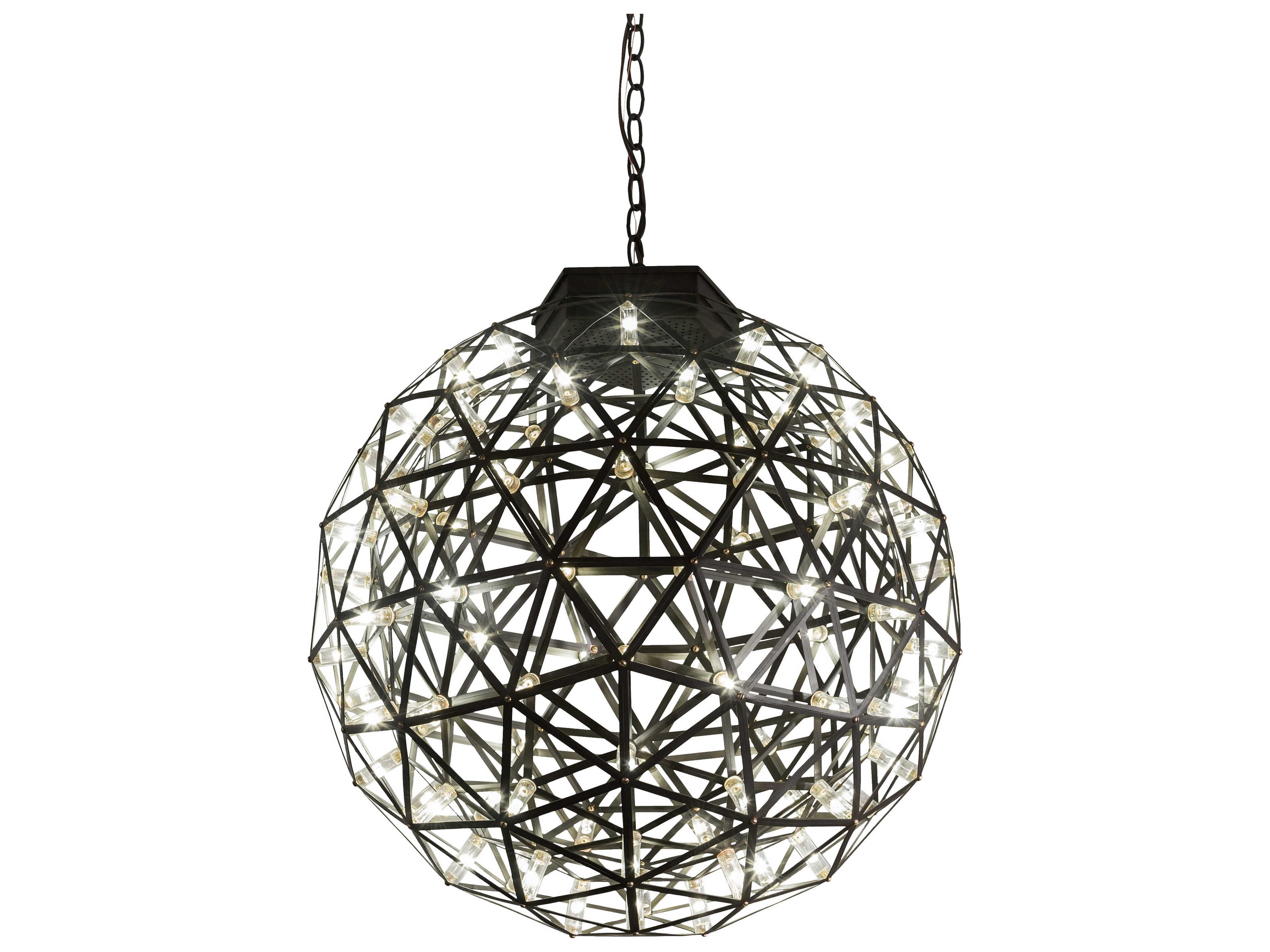 87-Light Bronze Glass Globe Pendant