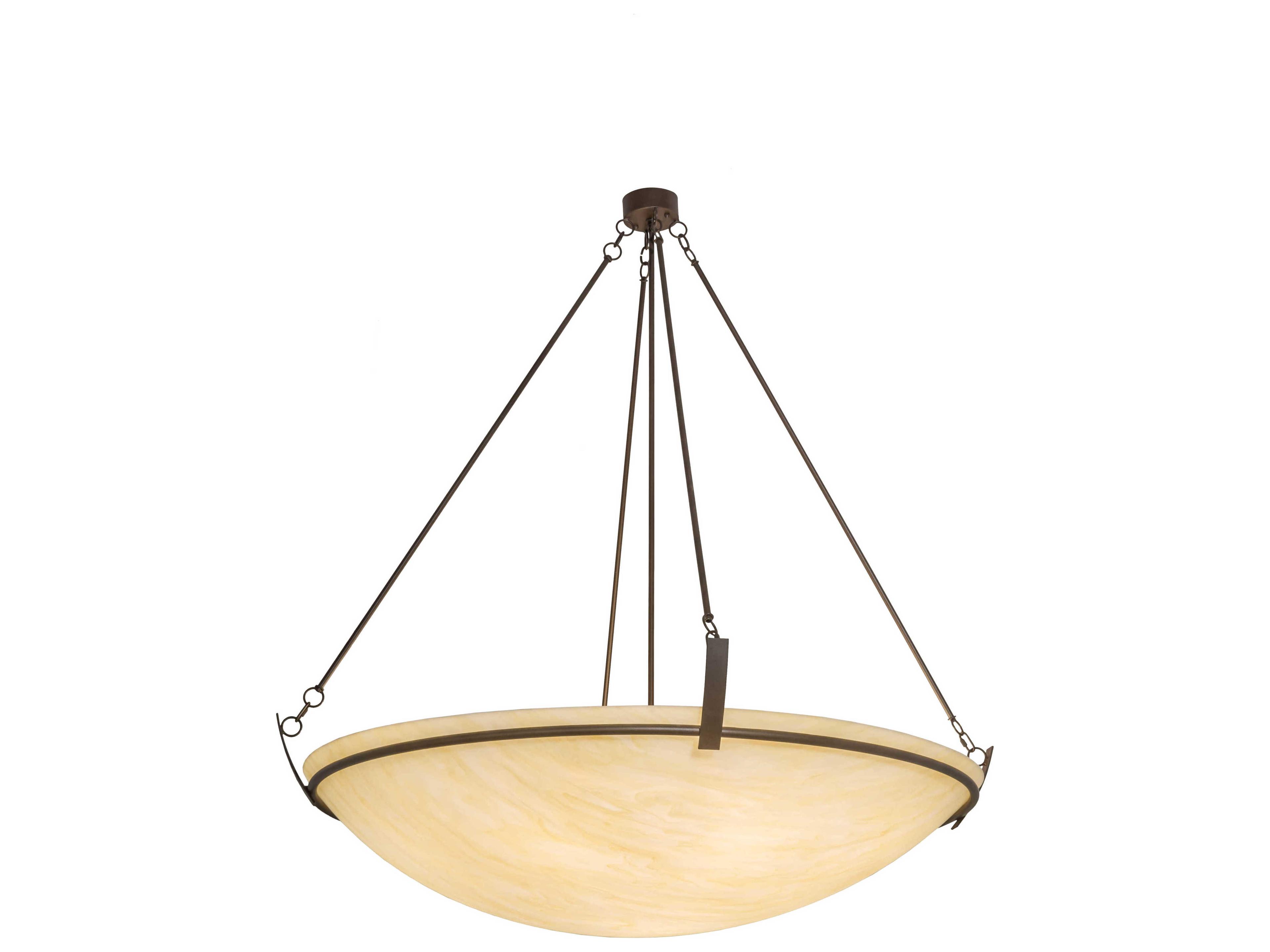 Covina 10-Light Brown Glass Bowl Pendant