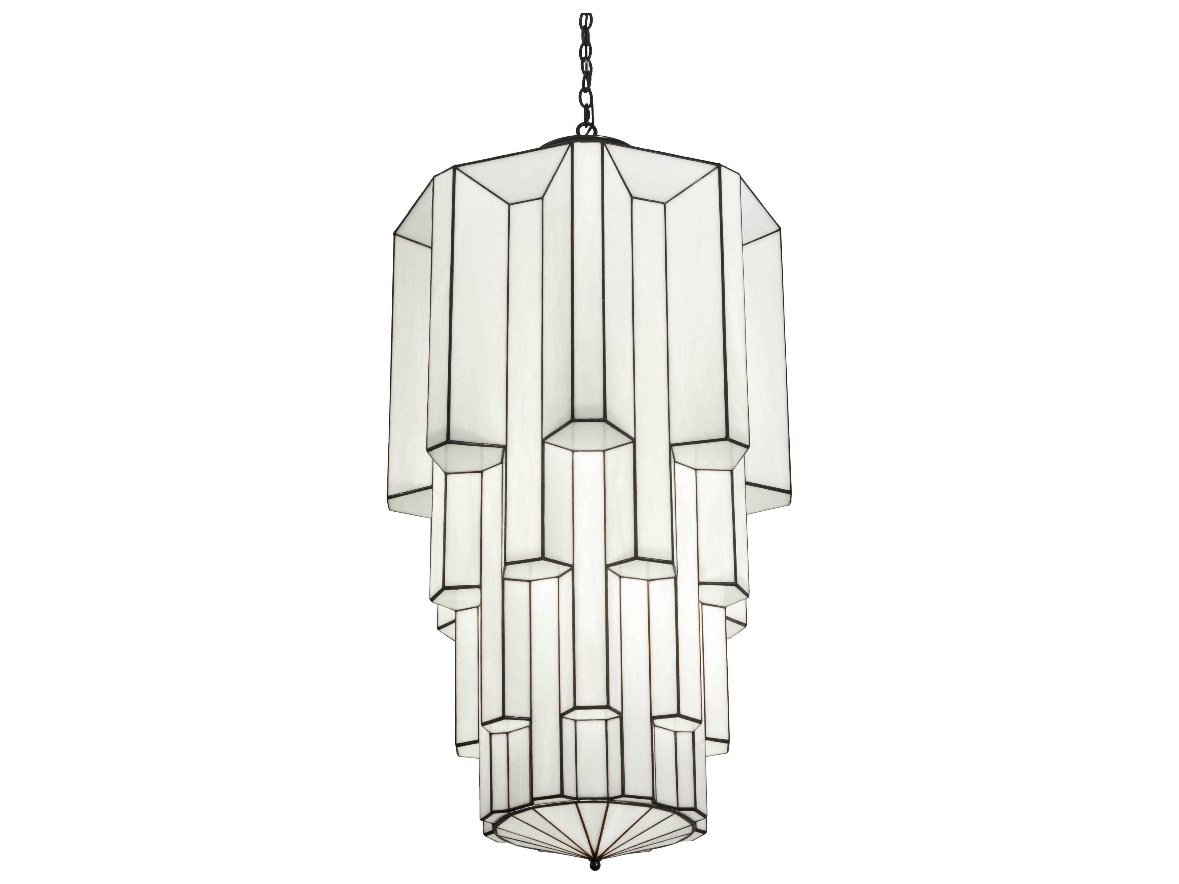 3-Light Brown Glass Pendant