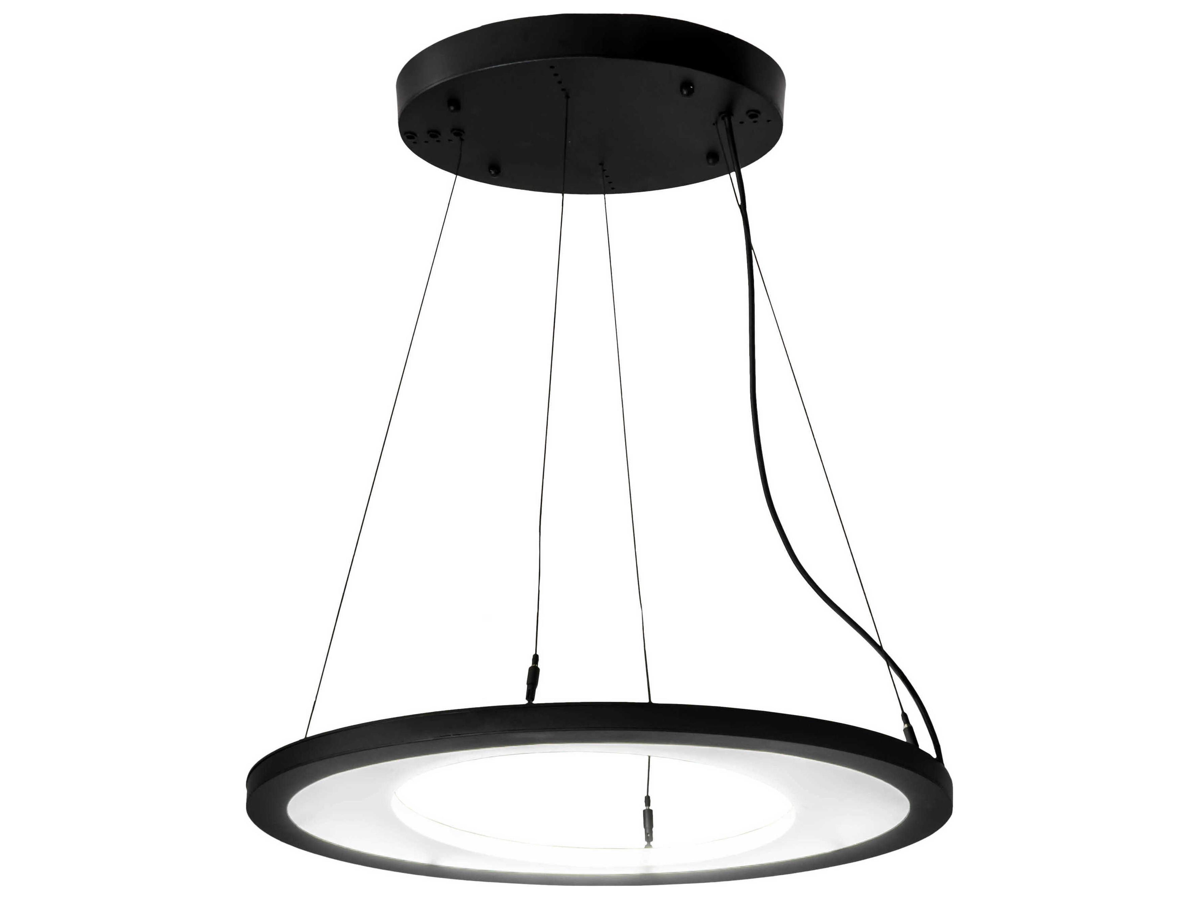 Anillo Black Glass LED Round Pendant