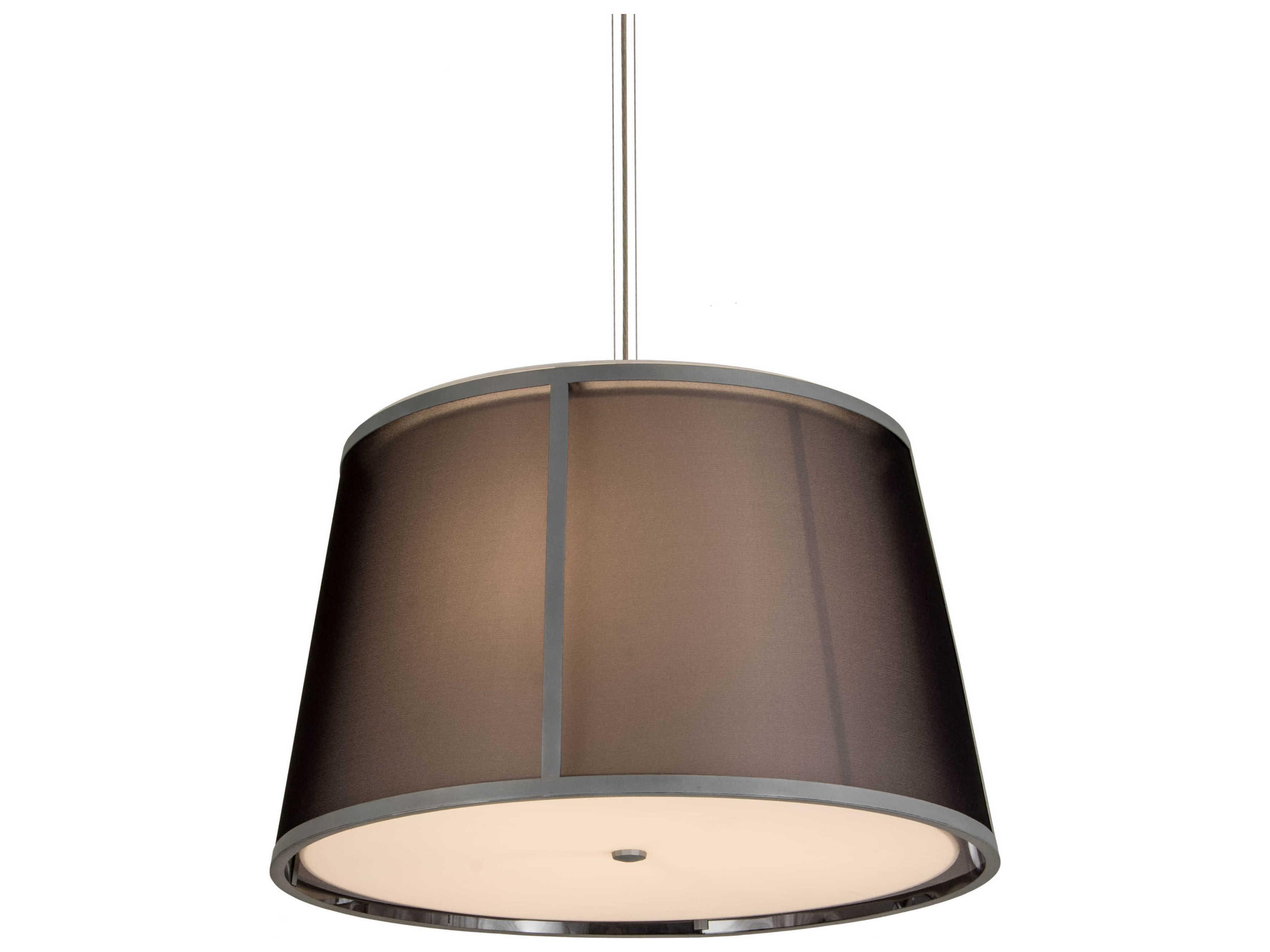 Cilindro 3-Light Black Glass Empire Pendant