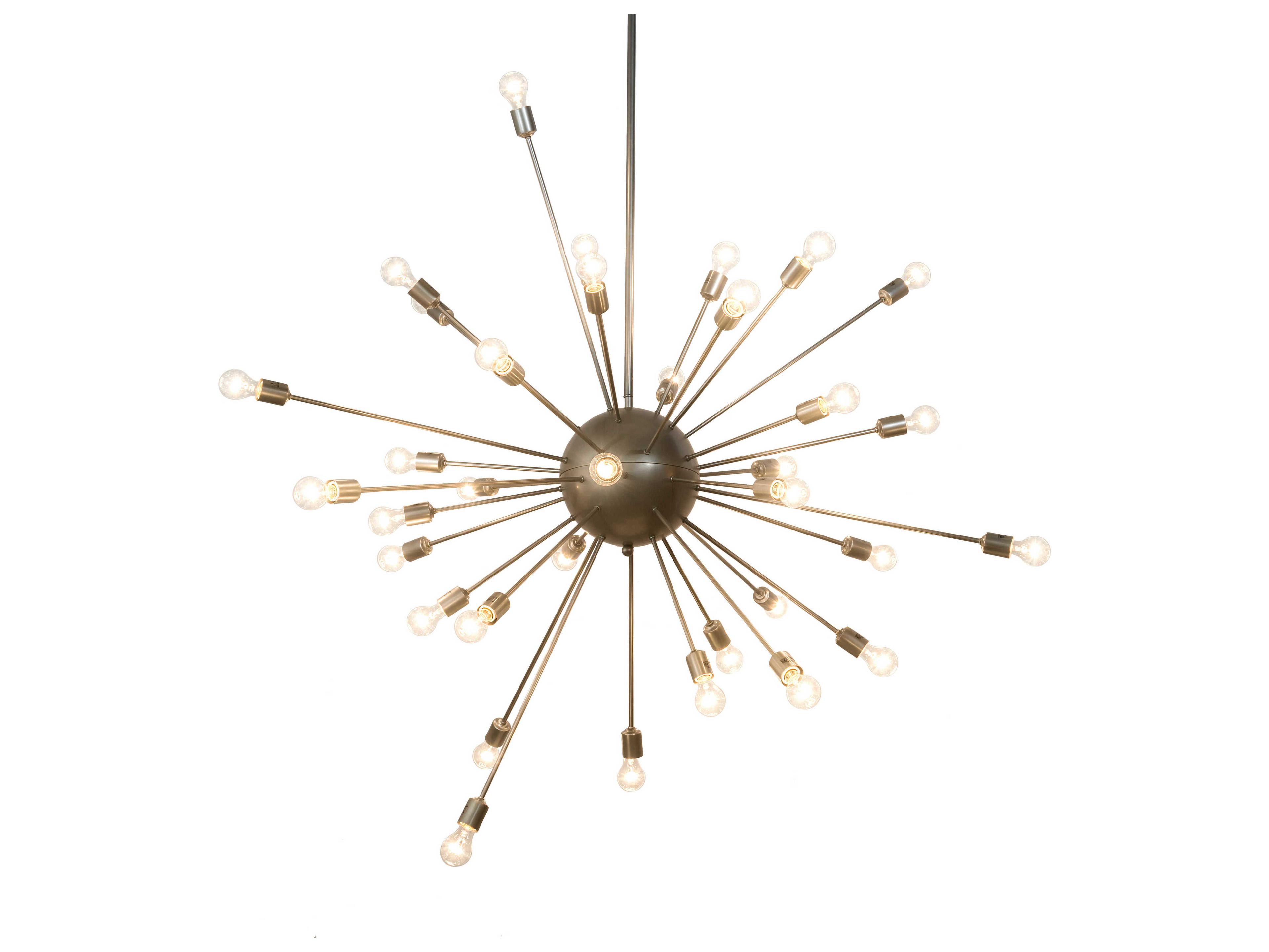 36-Light Nickel Glass Sputnik Pendant