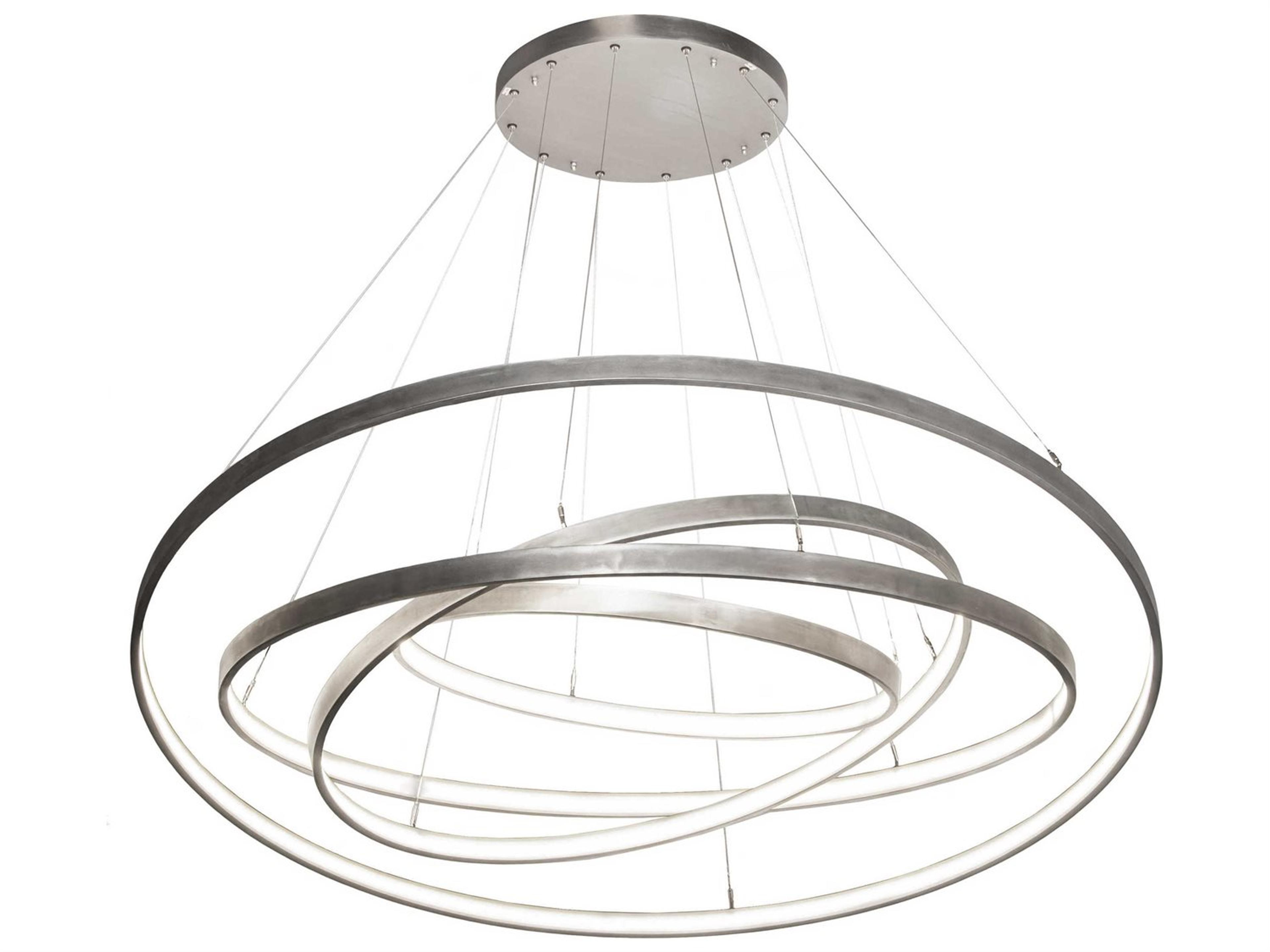 Anillo Led Steel Glass Round Tiered Pendant