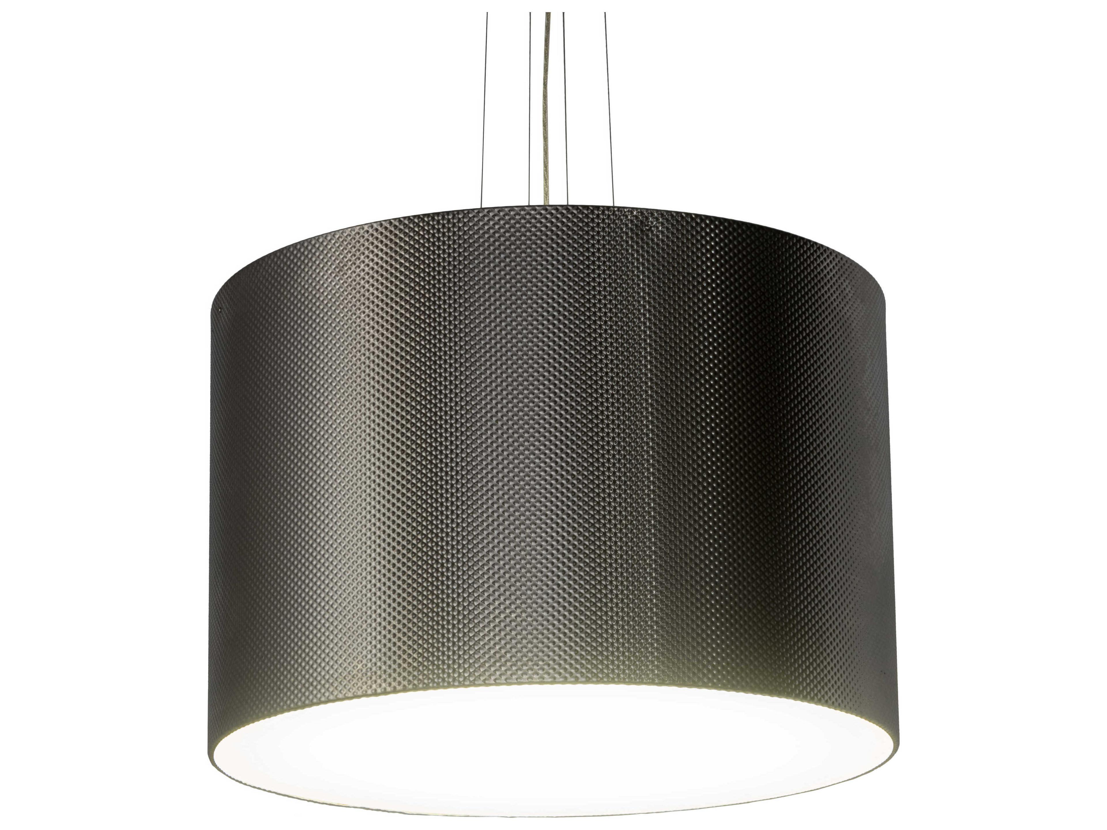 Led Steel Glass Drum Pendant