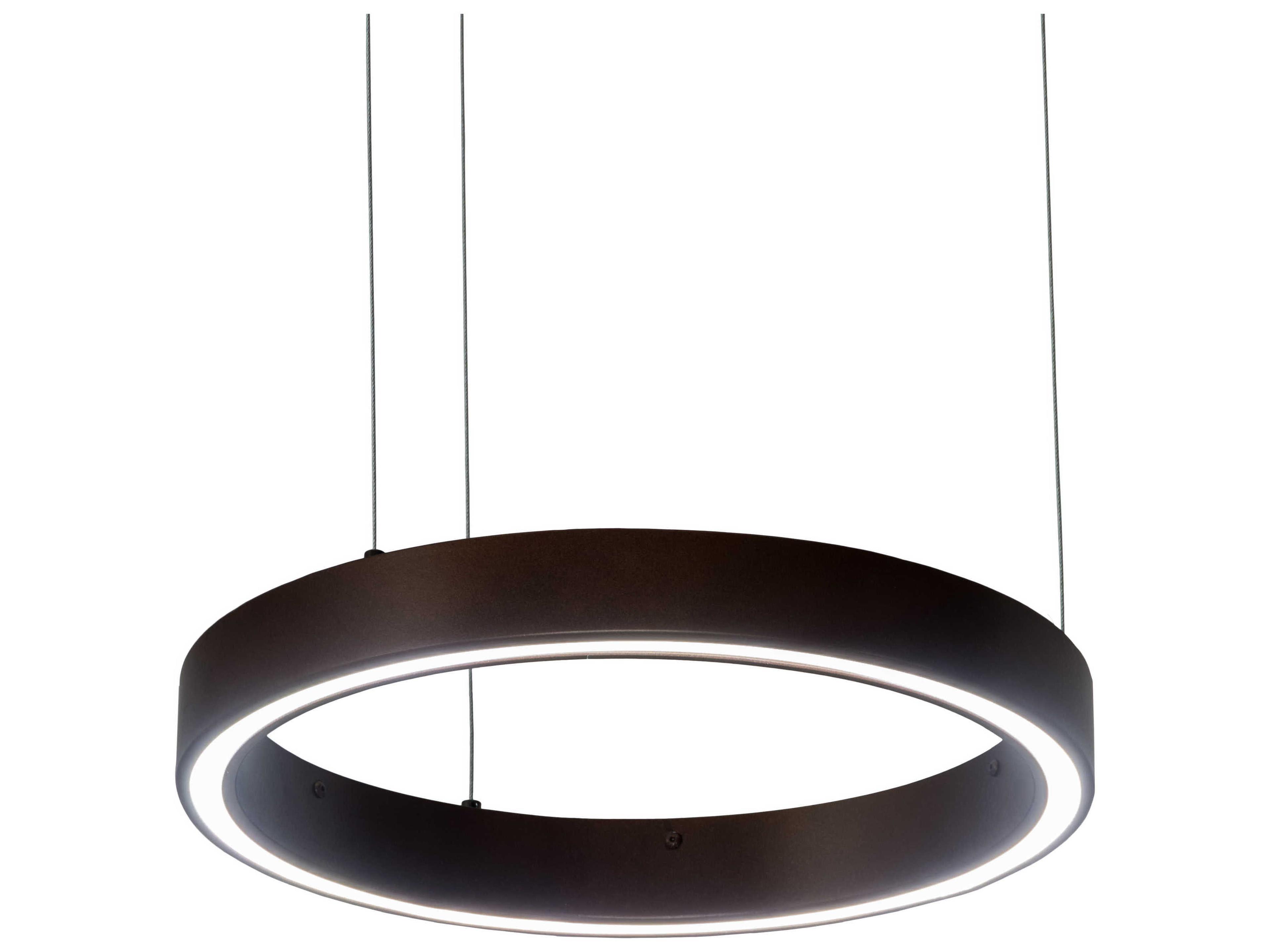 Anillo Led Bronze Glass Round Pendant