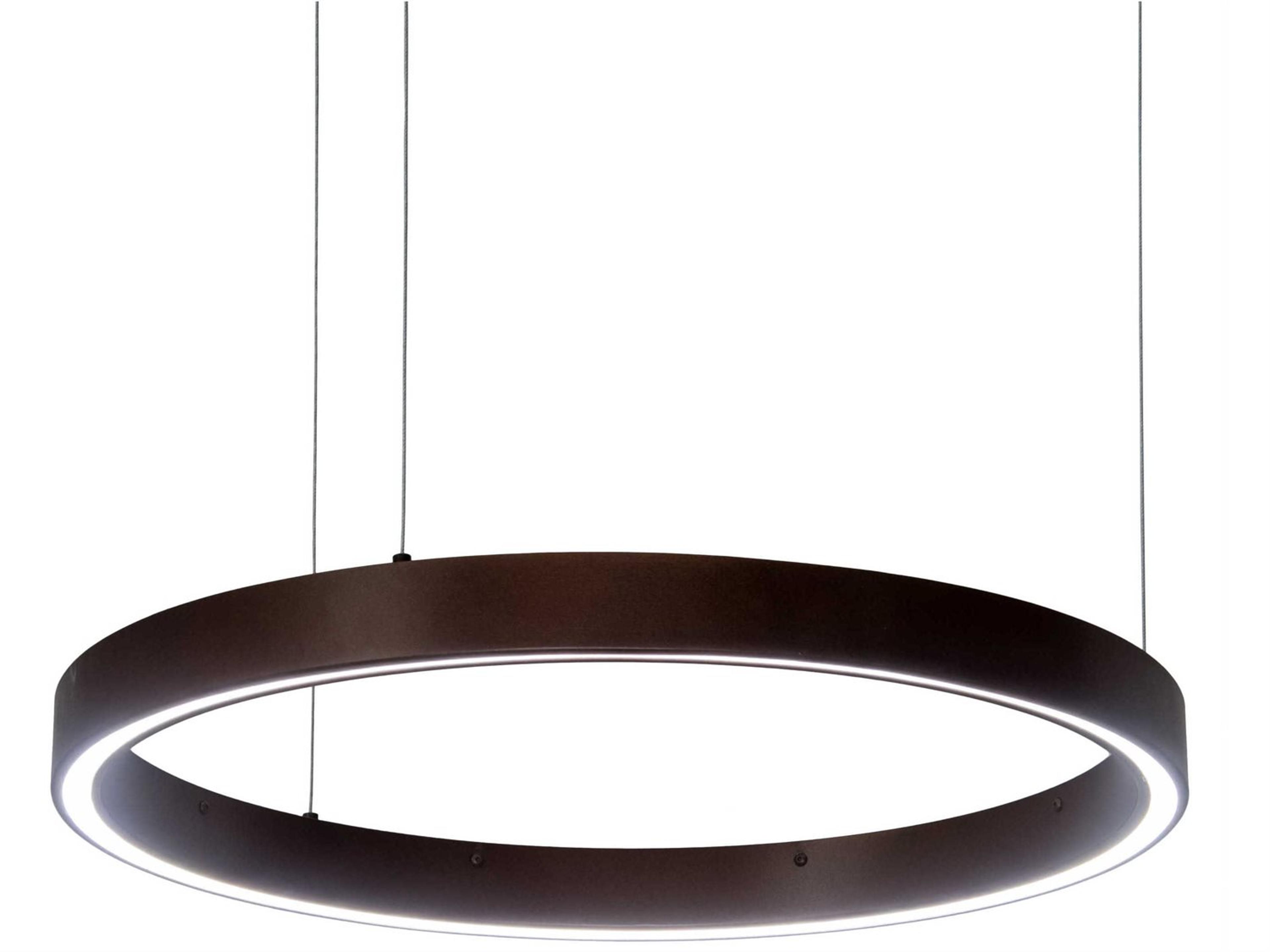 Anillo Led Bronze Glass Round Pendant