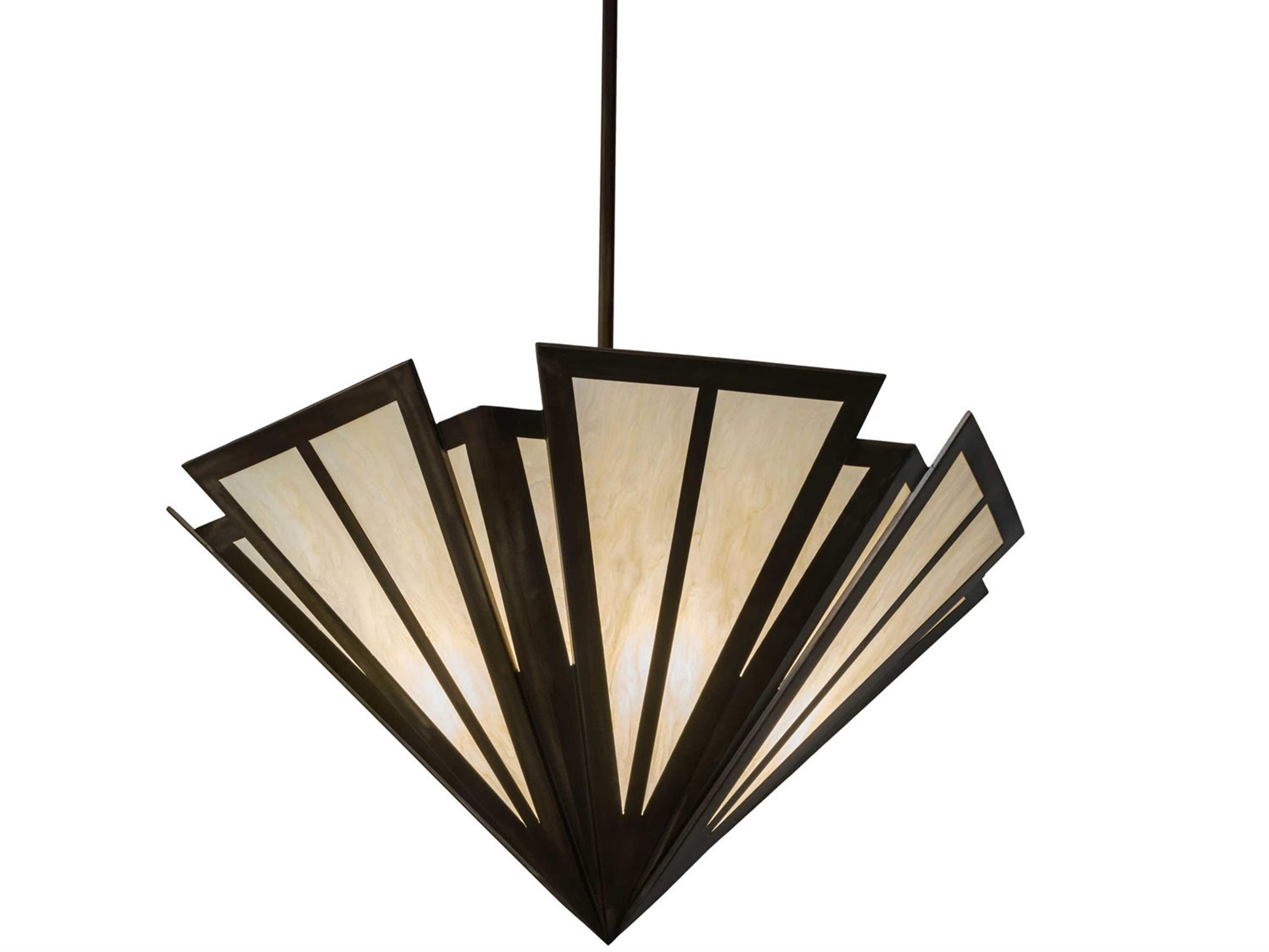 Brum 6-Light Copper Glass Pendant