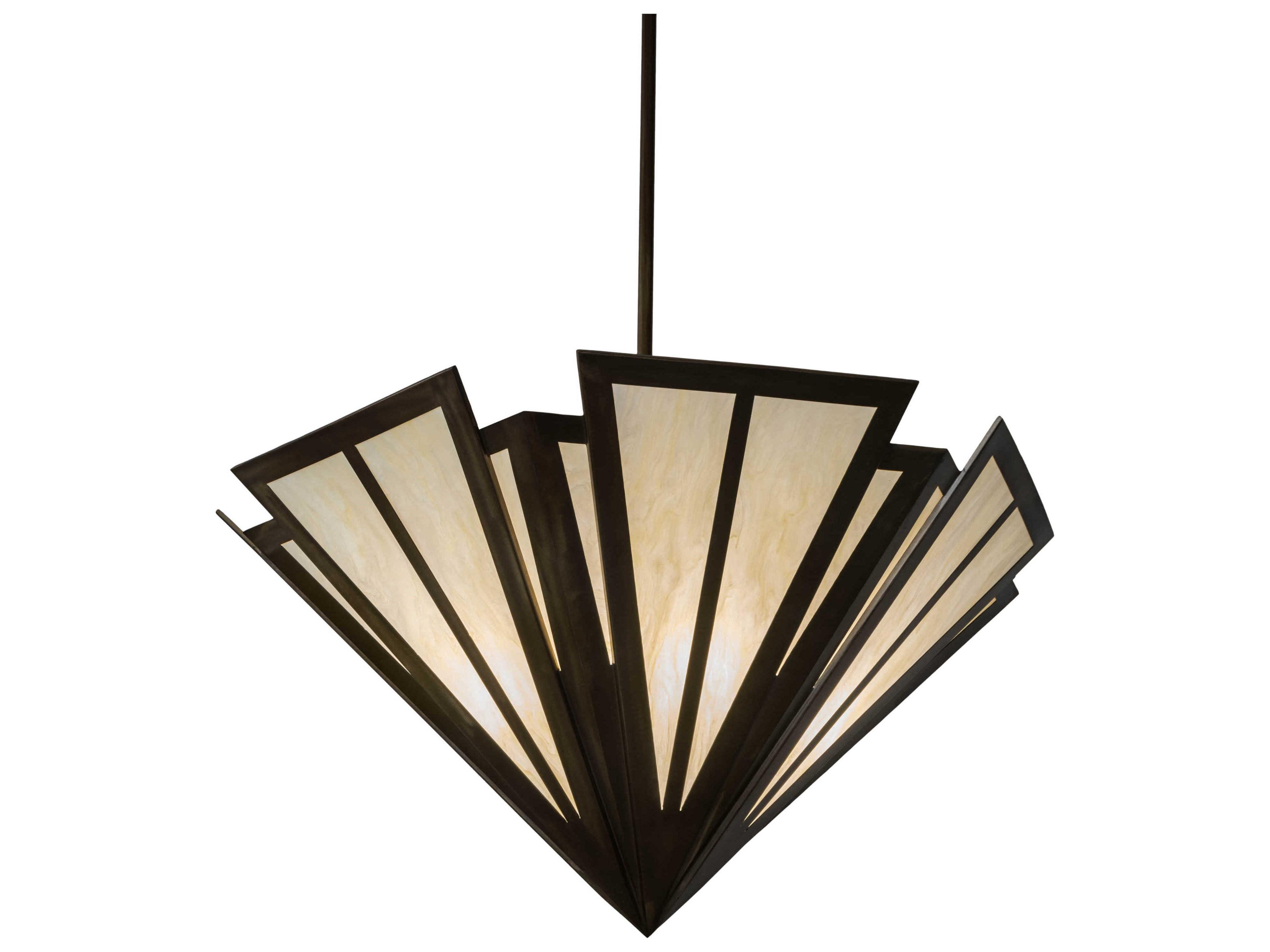 Brum 6-Light Copper Glass Pendant