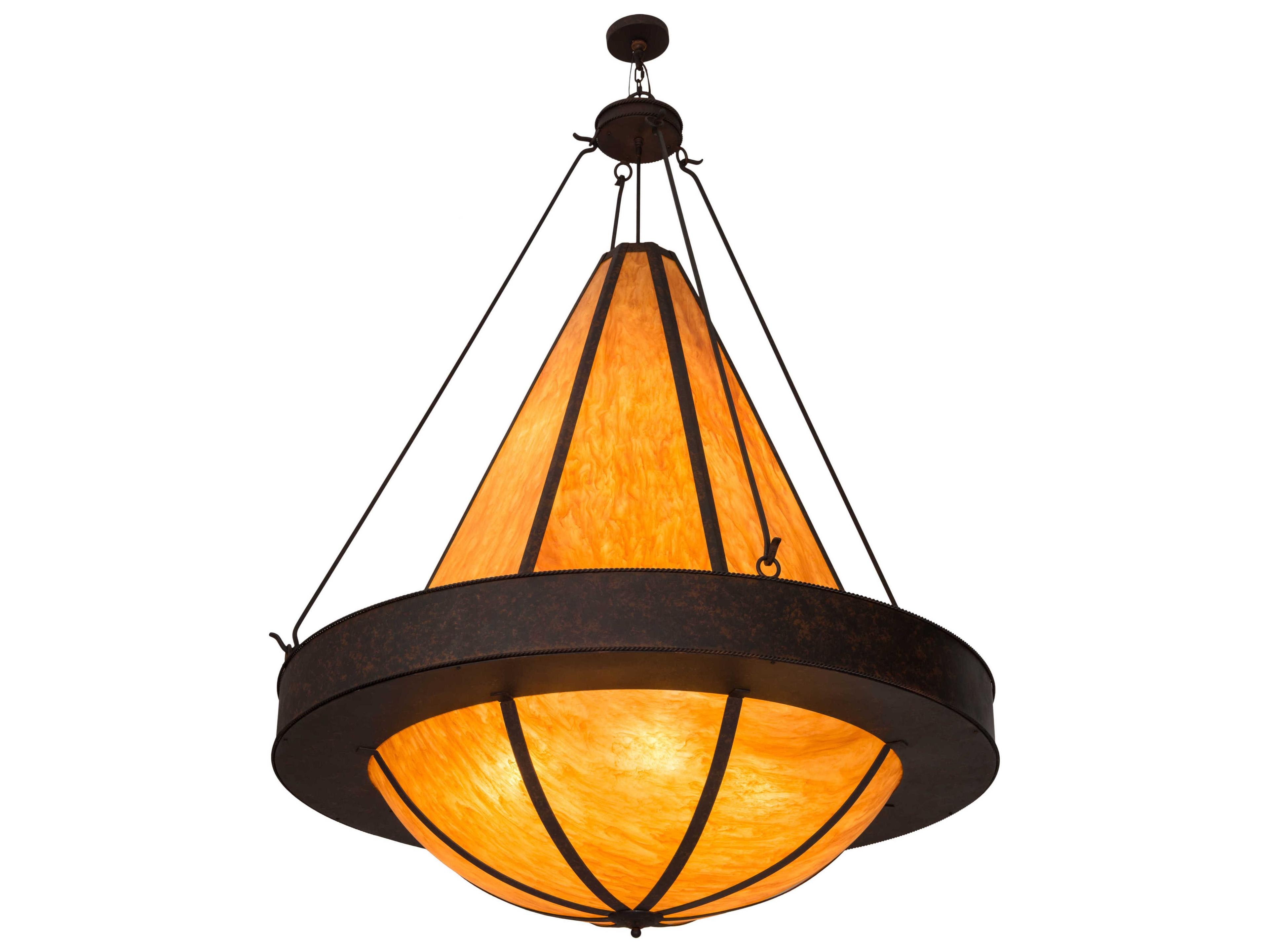 12-Light Brown Glass Pendant