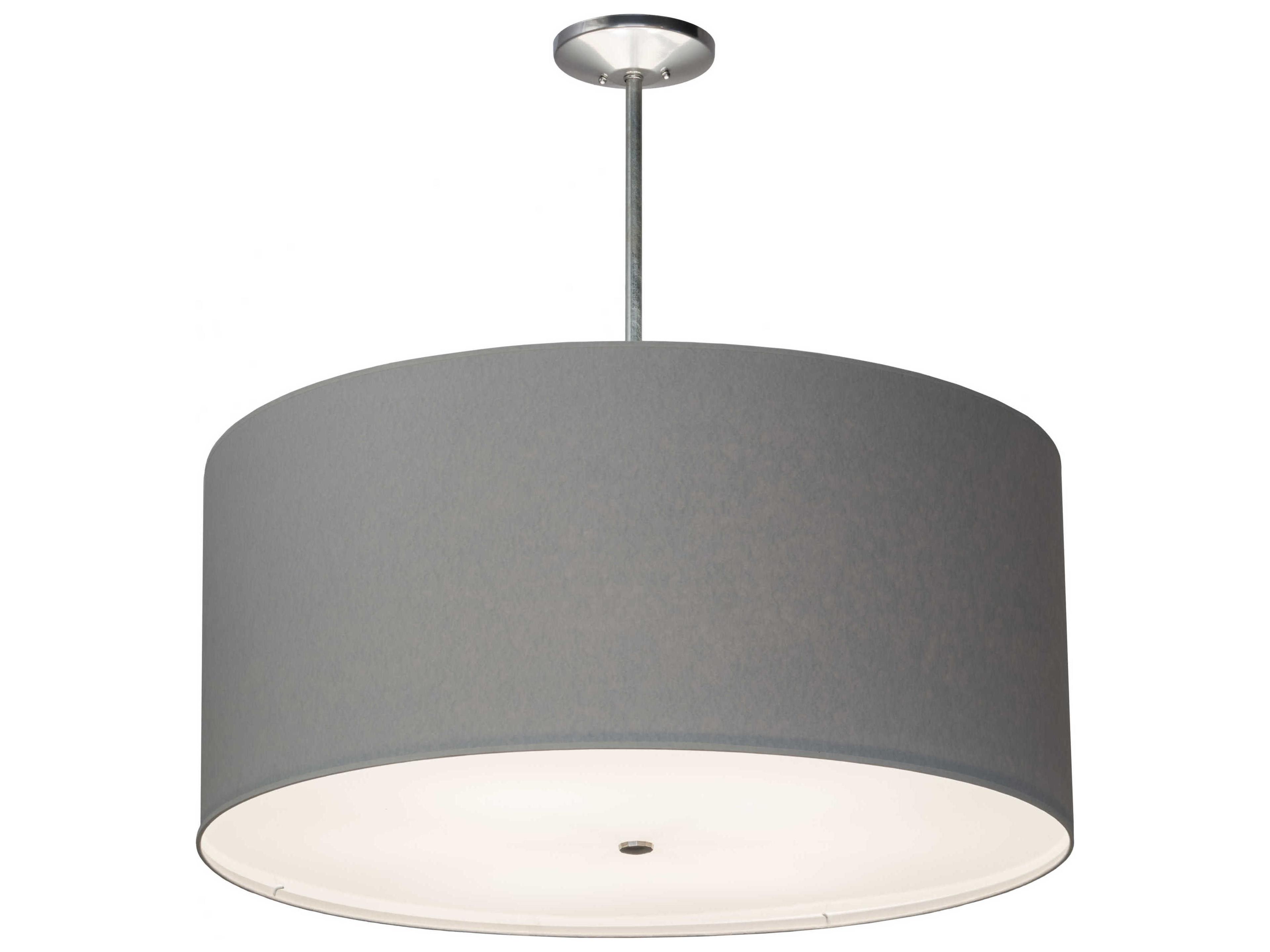 6-Light Blue Glass Drum Pendant